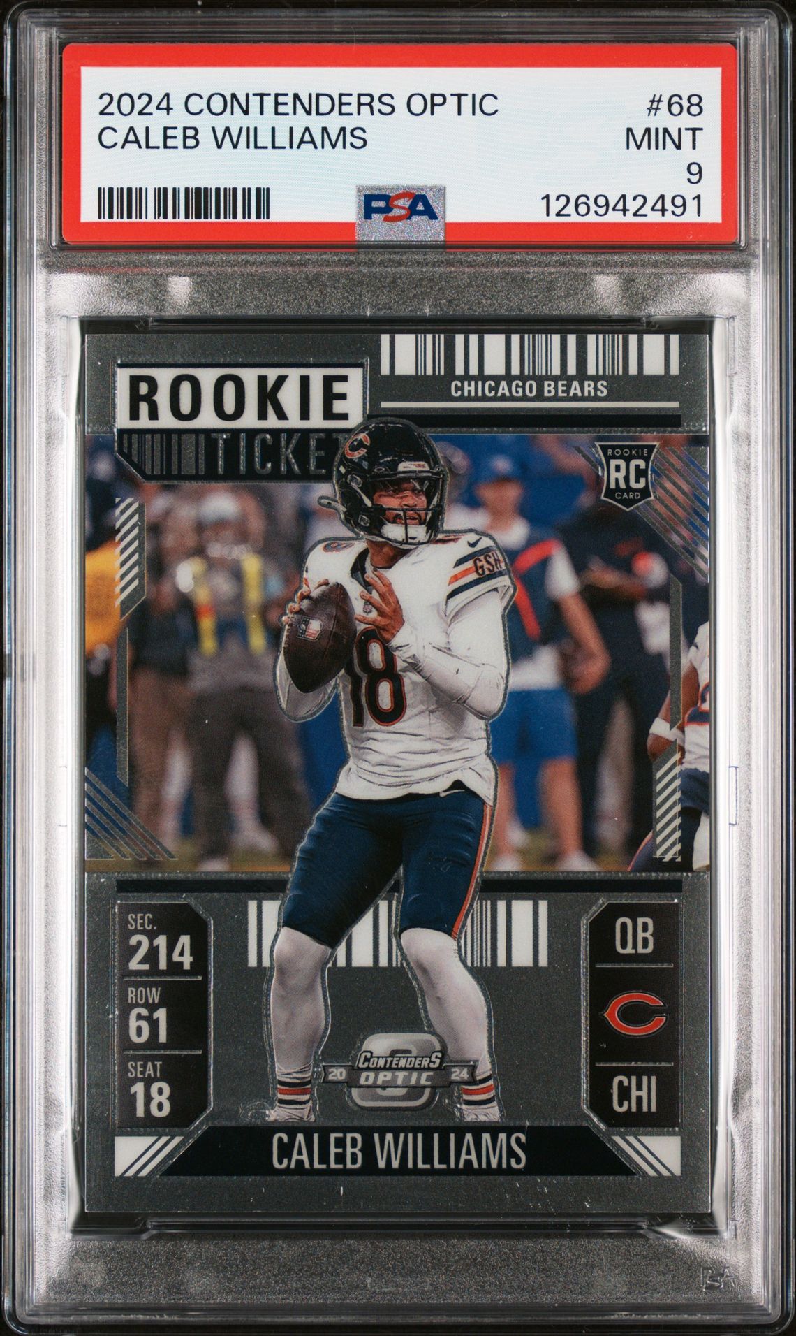 2024 Panini Contenders Optic Caleb Williams #68 Mint 9 front