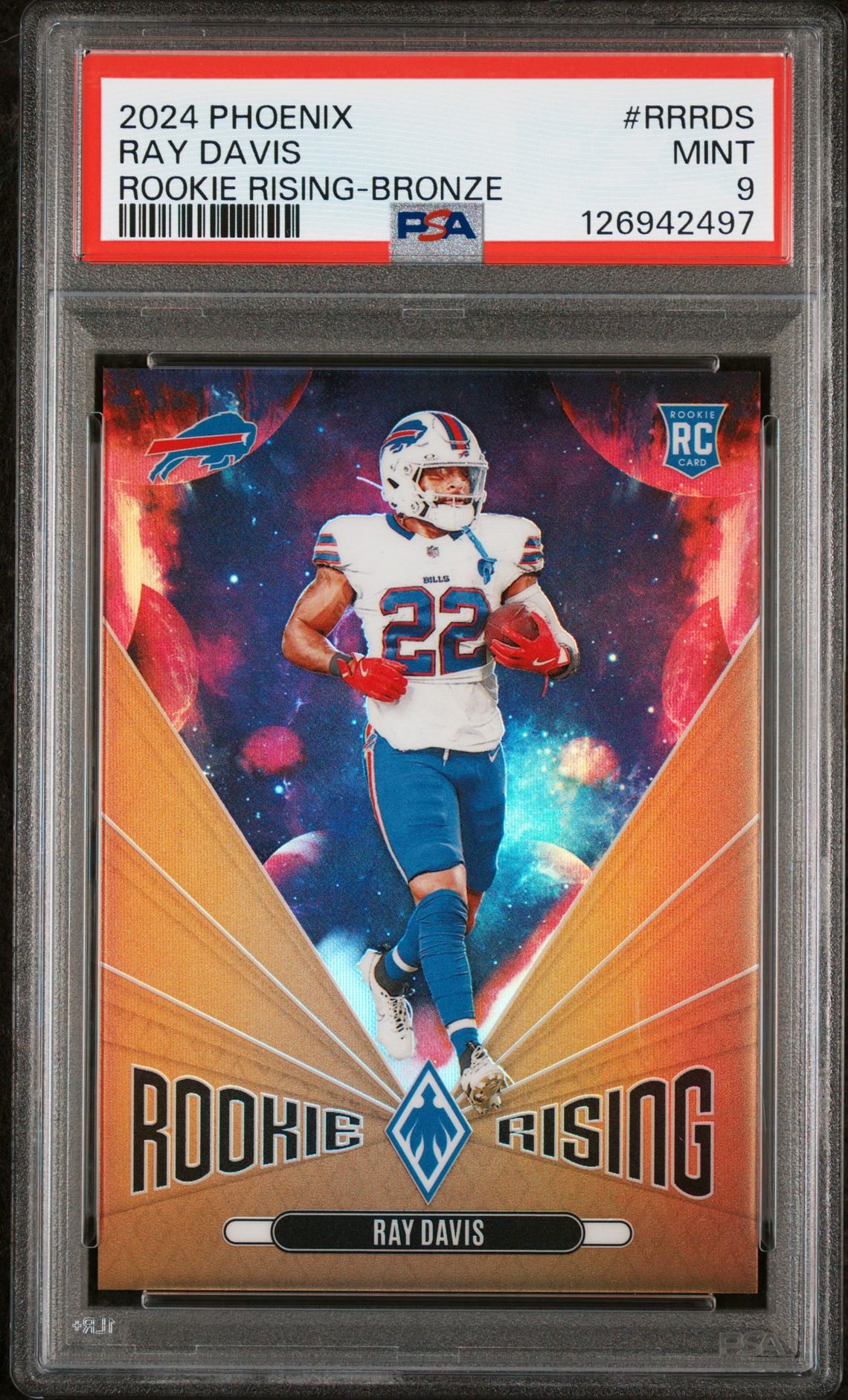 2024 Panini Phoenix Rookie Rising Ray Davis #Rrrds (Rookie Rising-Bronze) Mint 9 front