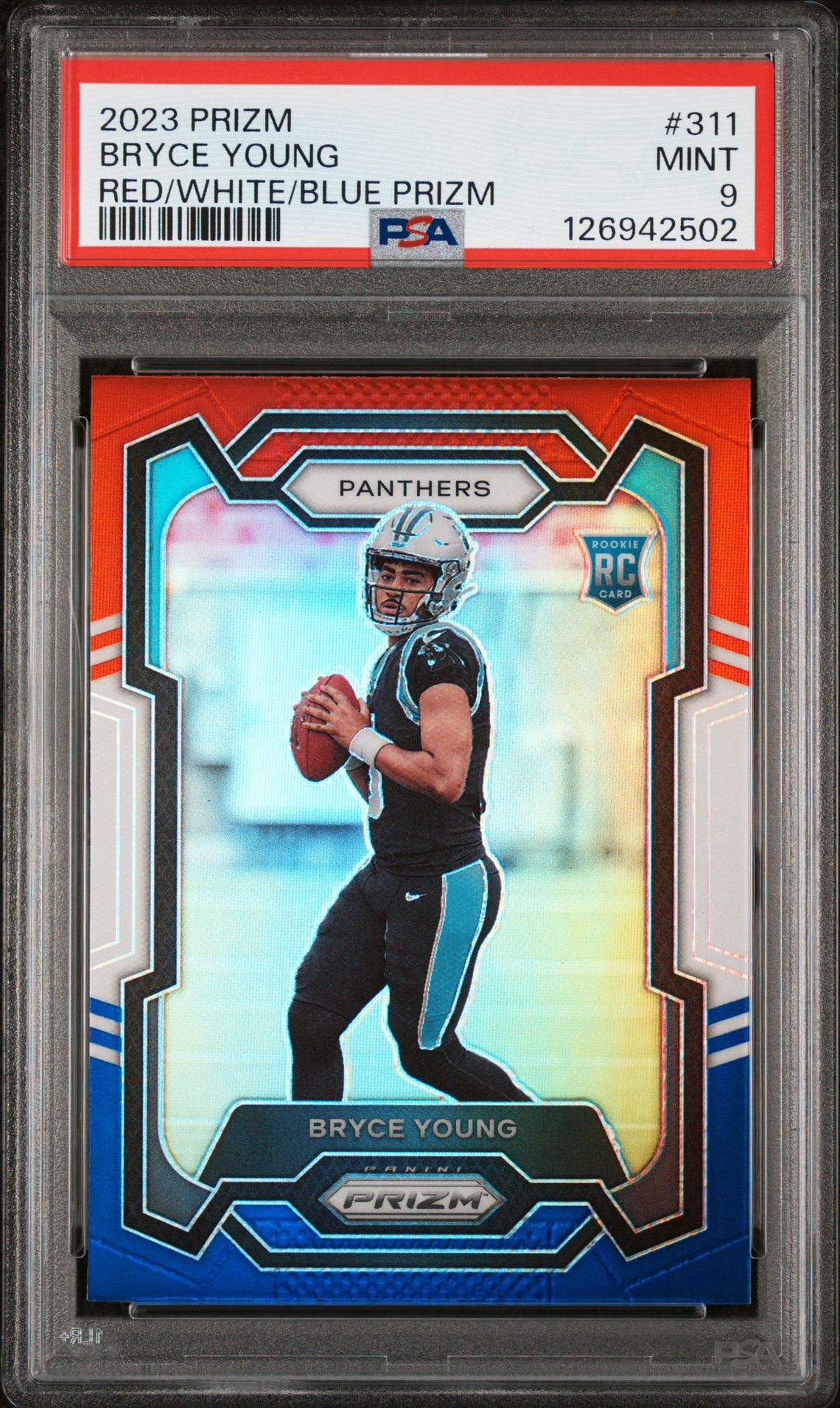 2023 Panini Prizm Bryce Young #311 (Red/White/Blue Prizm) Mint 9 front