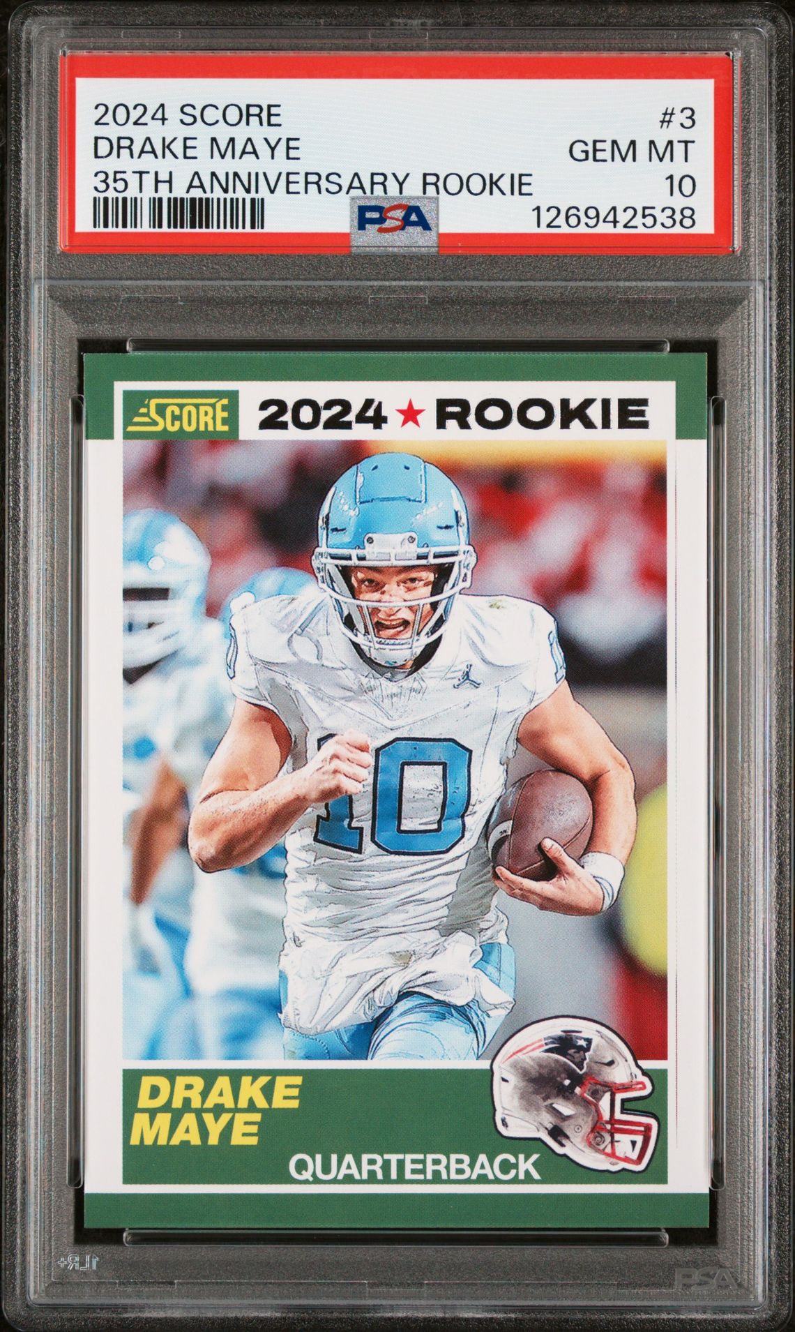 2024 Panini Score 35Th Anniversary Rookie Drake Maye #3 Gem Mt 10 front