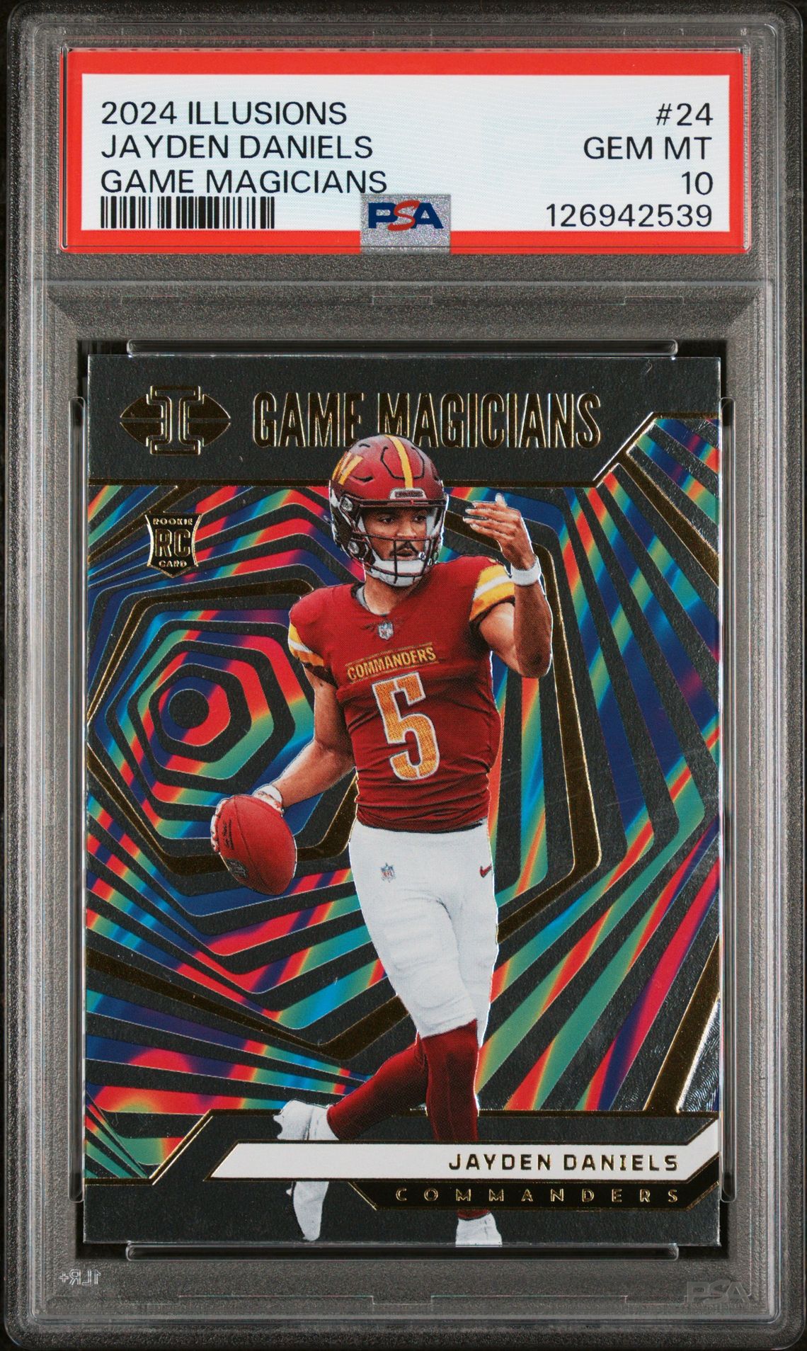 2024 Panini Illusions Game Magicians Jayden Daniels #24 Gem Mt 10 front