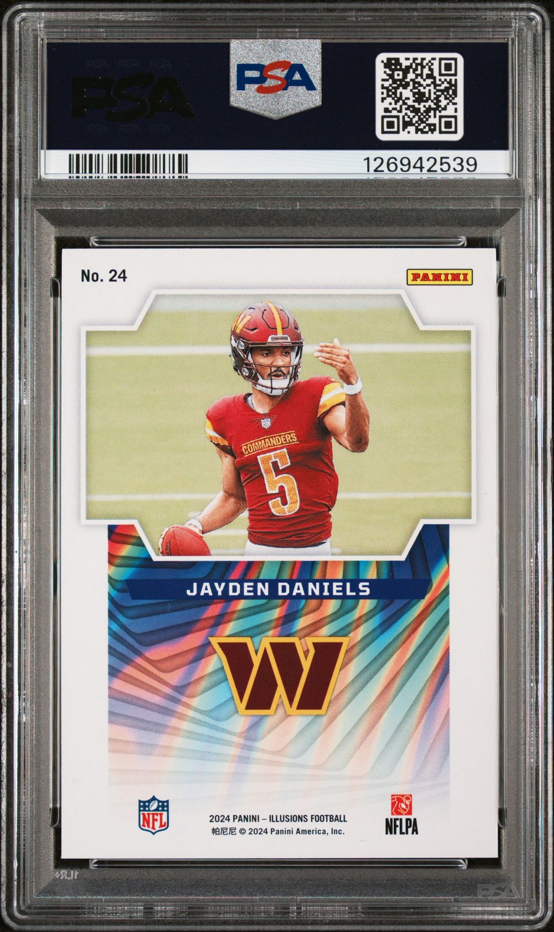 2024 Panini Illusions Game Magicians Jayden Daniels #24 Gem Mt 10 back