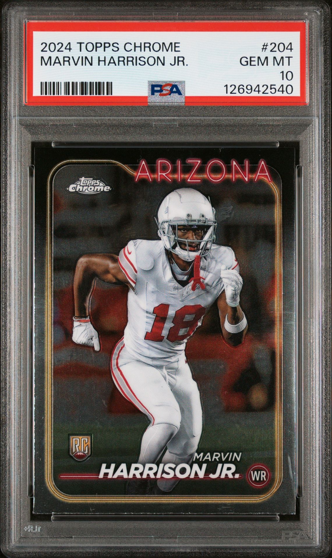 2024 Topps Chrome Marvin Harrison Jr. #204 Gem Mt 10 front