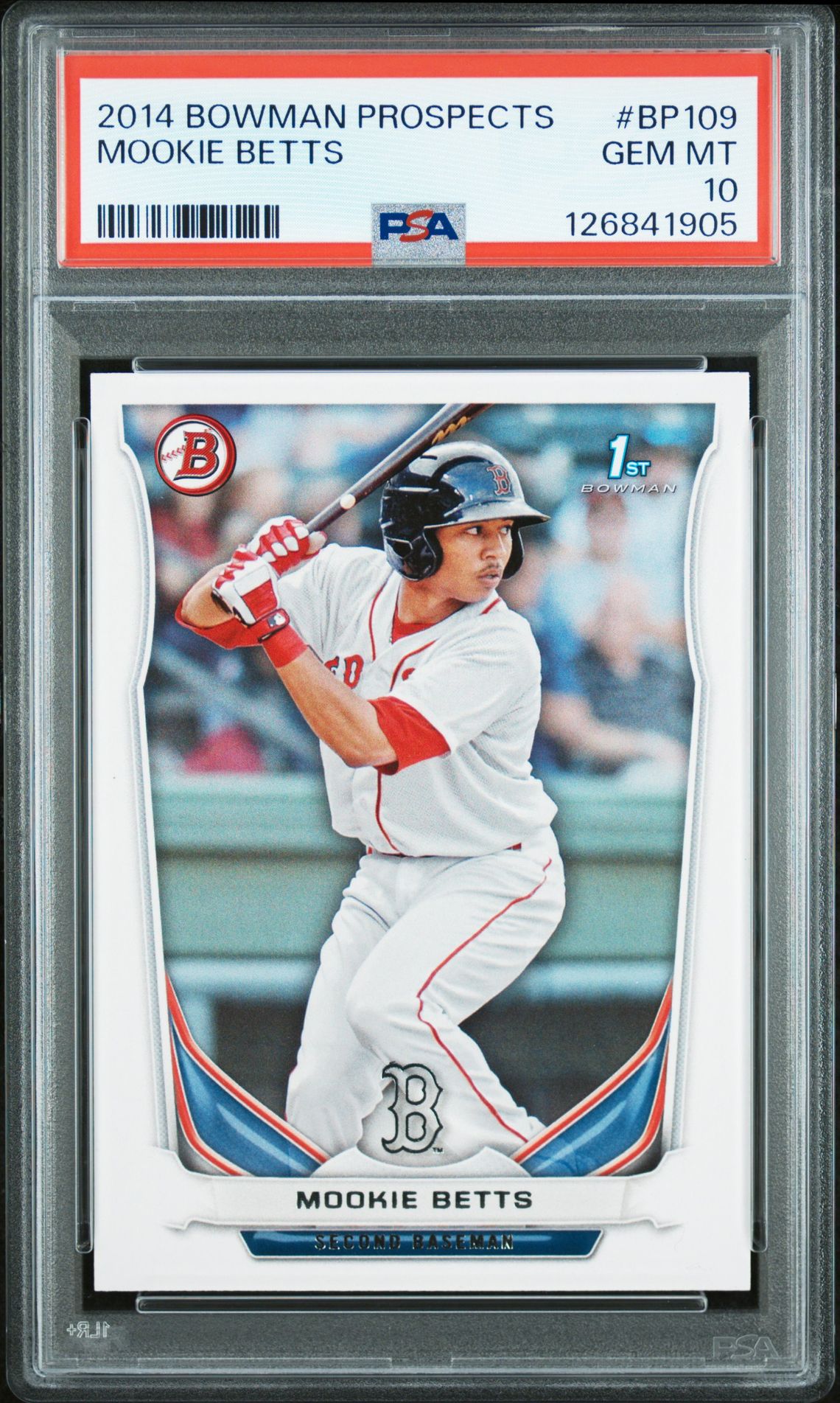 2014 Bowman Prospects Mookie Betts #Bp109 Gem Mt 10 front