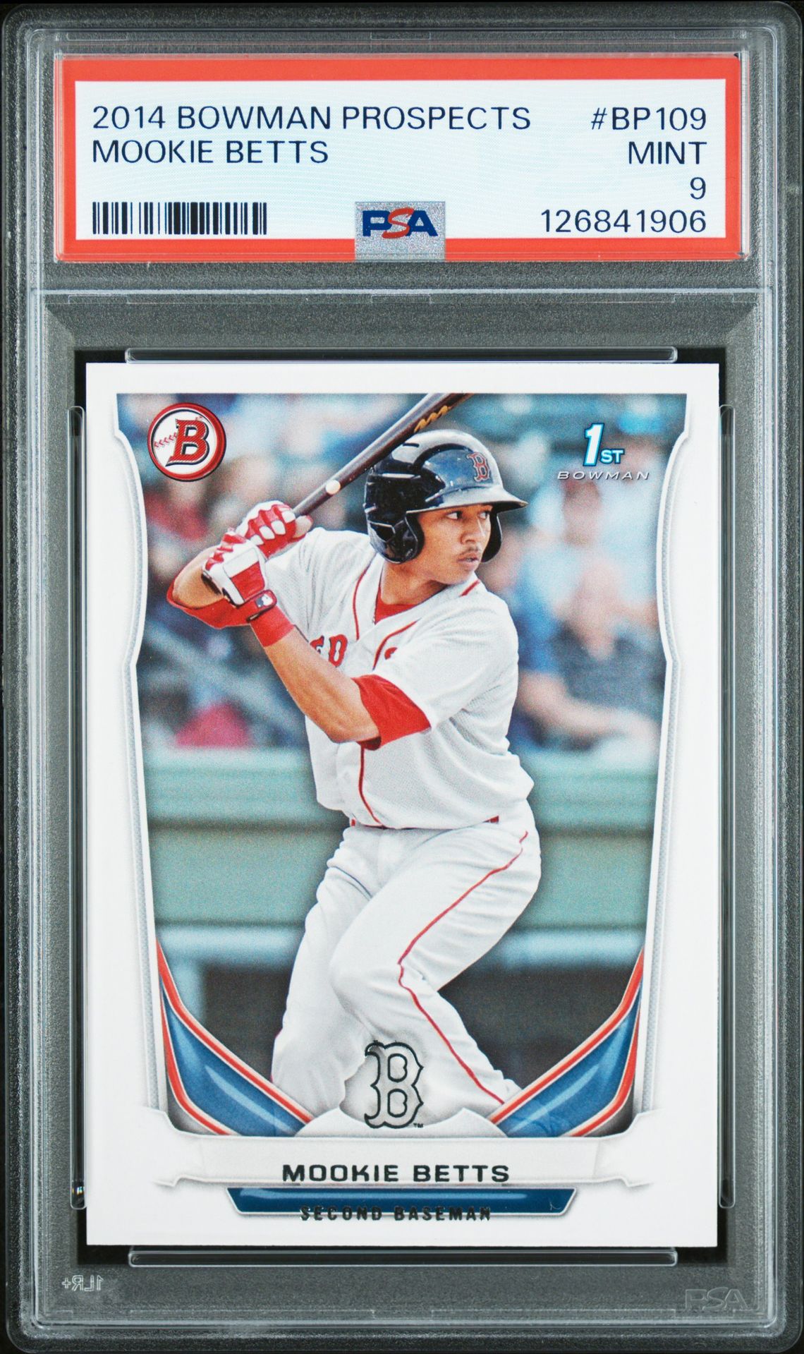 2014 Bowman Prospects Mookie Betts #Bp109 Mint 9 front
