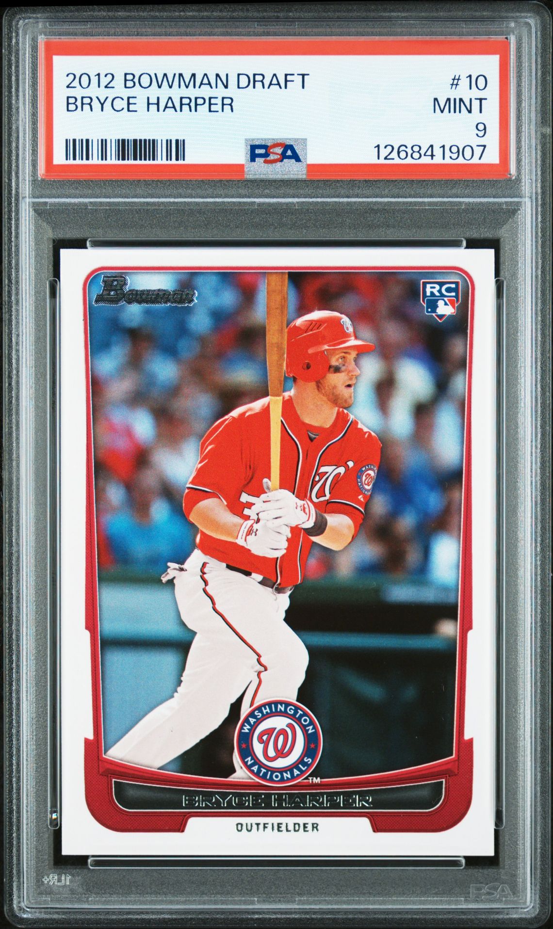 2012 Bowman Draft Bryce Harper #10 Mint 9 front