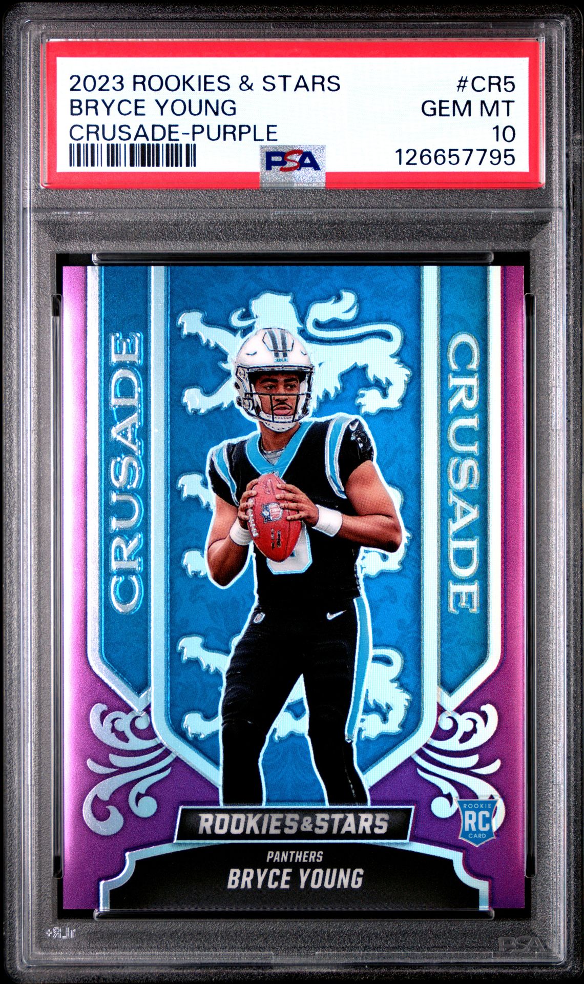 2023 Panini Rookies & Stars Crusade Bryce Young #Cr5 (Crusade-Purple) Gem Mt 10 front