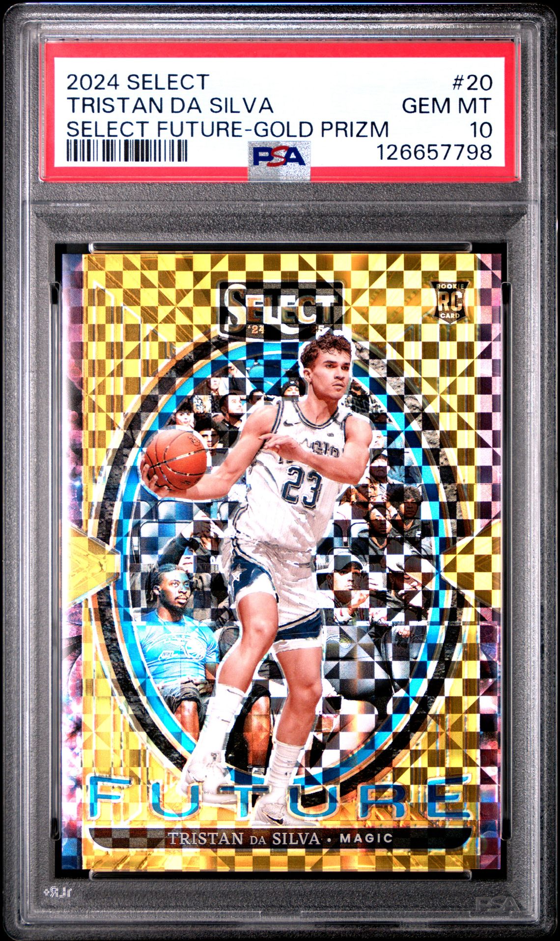2024 Panini Select Select Future Tristan Da Silva #20 (Select Future-Gold Prizm) Gem Mt 10 front