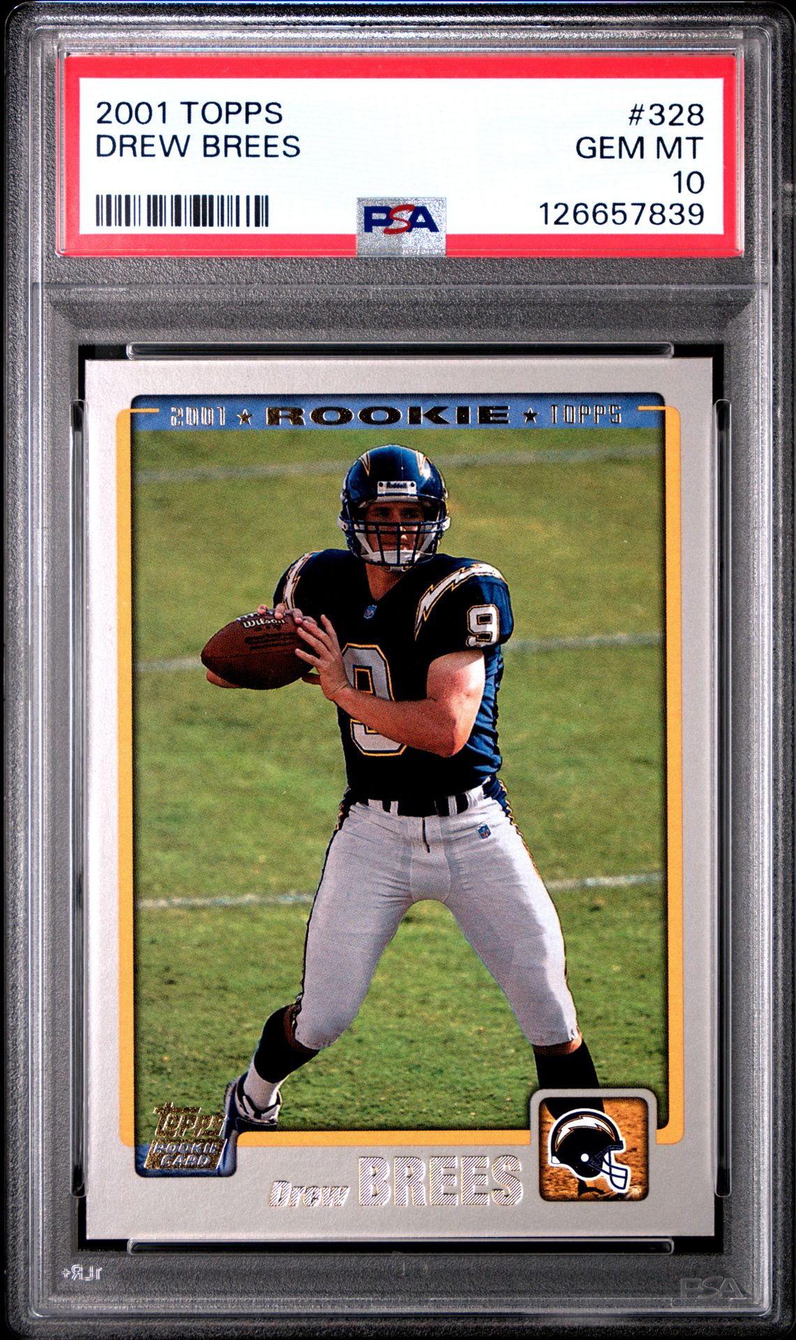 2001 Topps Drew Brees #328 Gem Mt 10 front
