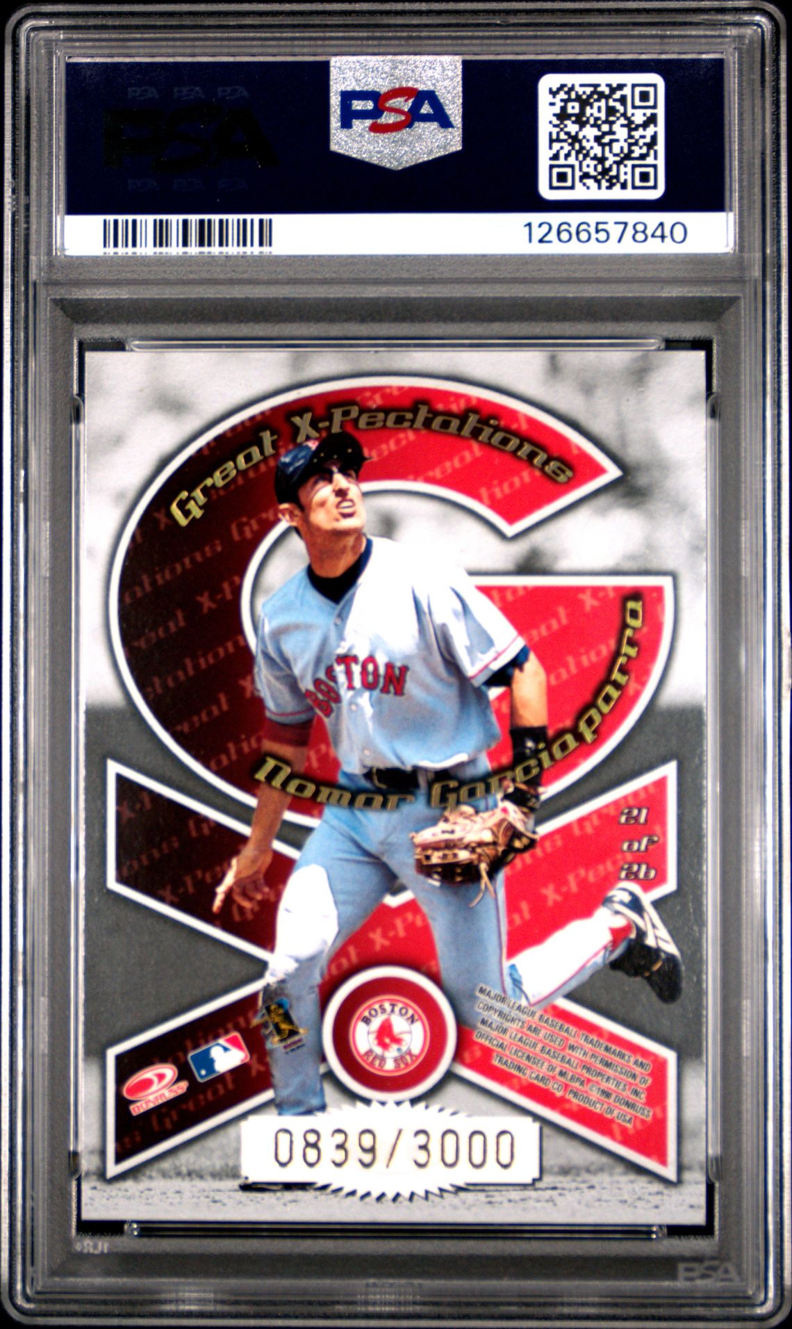 1998 Donruss Preferred Great X-Pectations Jeter/Garciaparra #21 (Great X-Pectations) Gem Mt 10 back