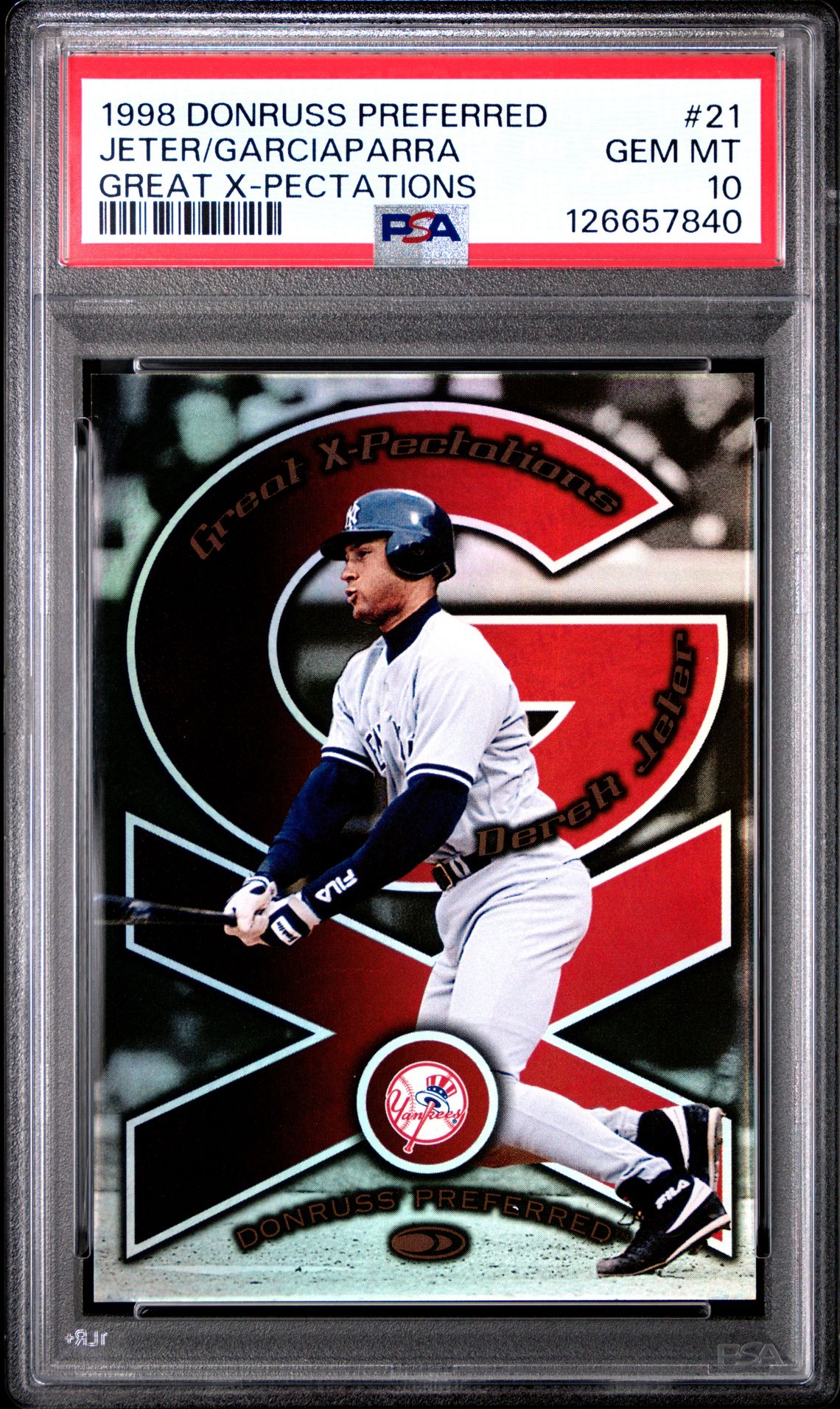 1998 Donruss Preferred Great X-Pectations Jeter/Garciaparra #21 (Great X-Pectations) Gem Mt 10 front