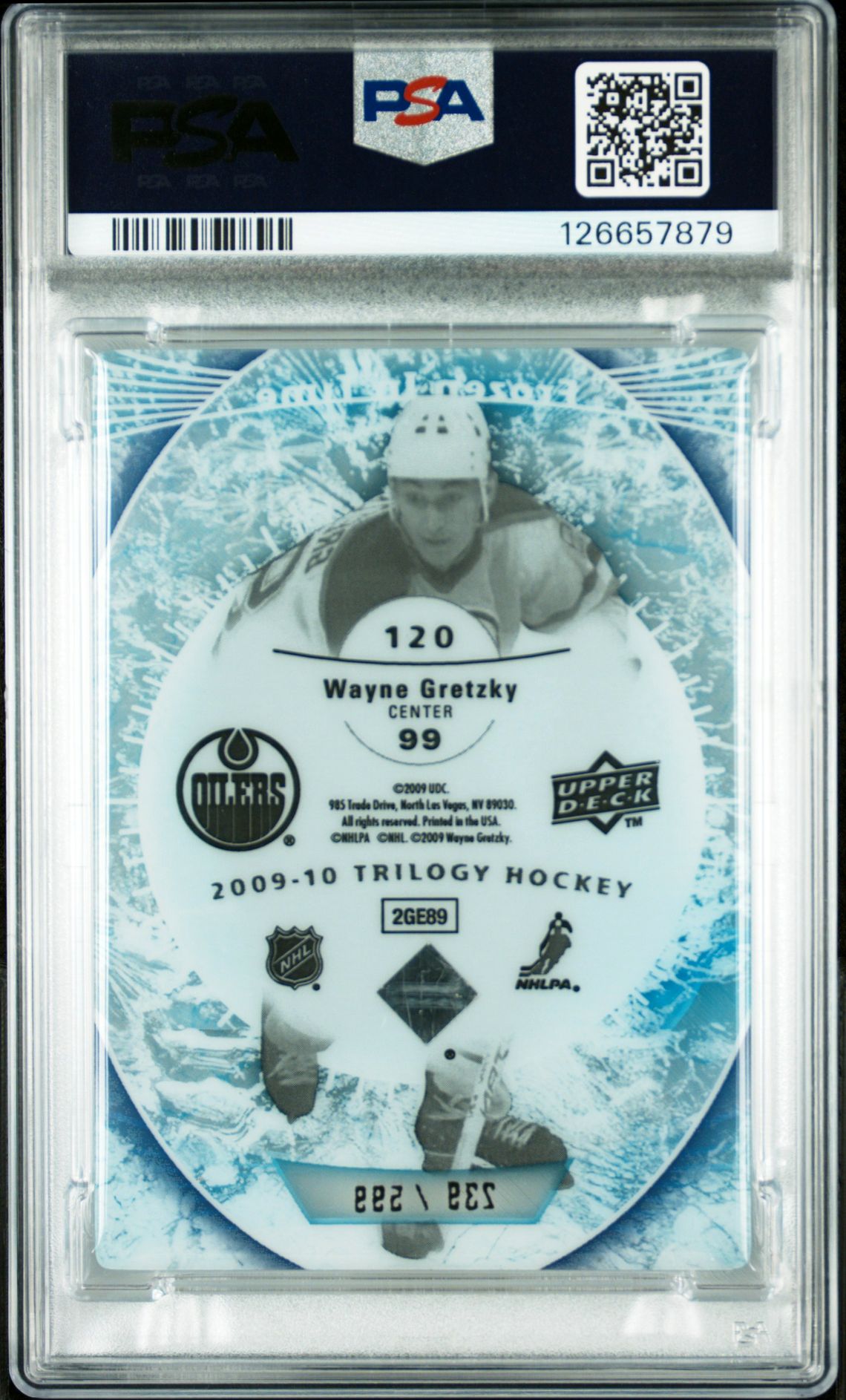 2009 Upper Deck Trilogy Wayne Gretzky #120 (Frozen In Time) Nm-Mt 8 back