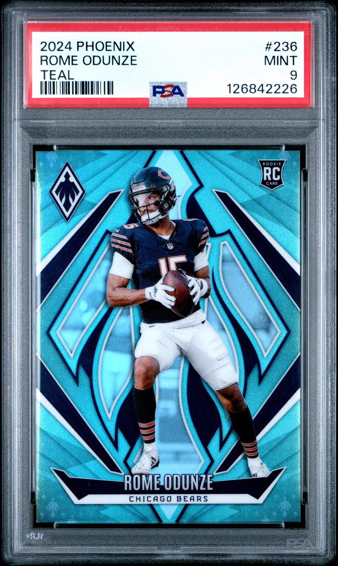 2024 Panini Phoenix Rome Odunze #236 (Teal) Mint 9 front