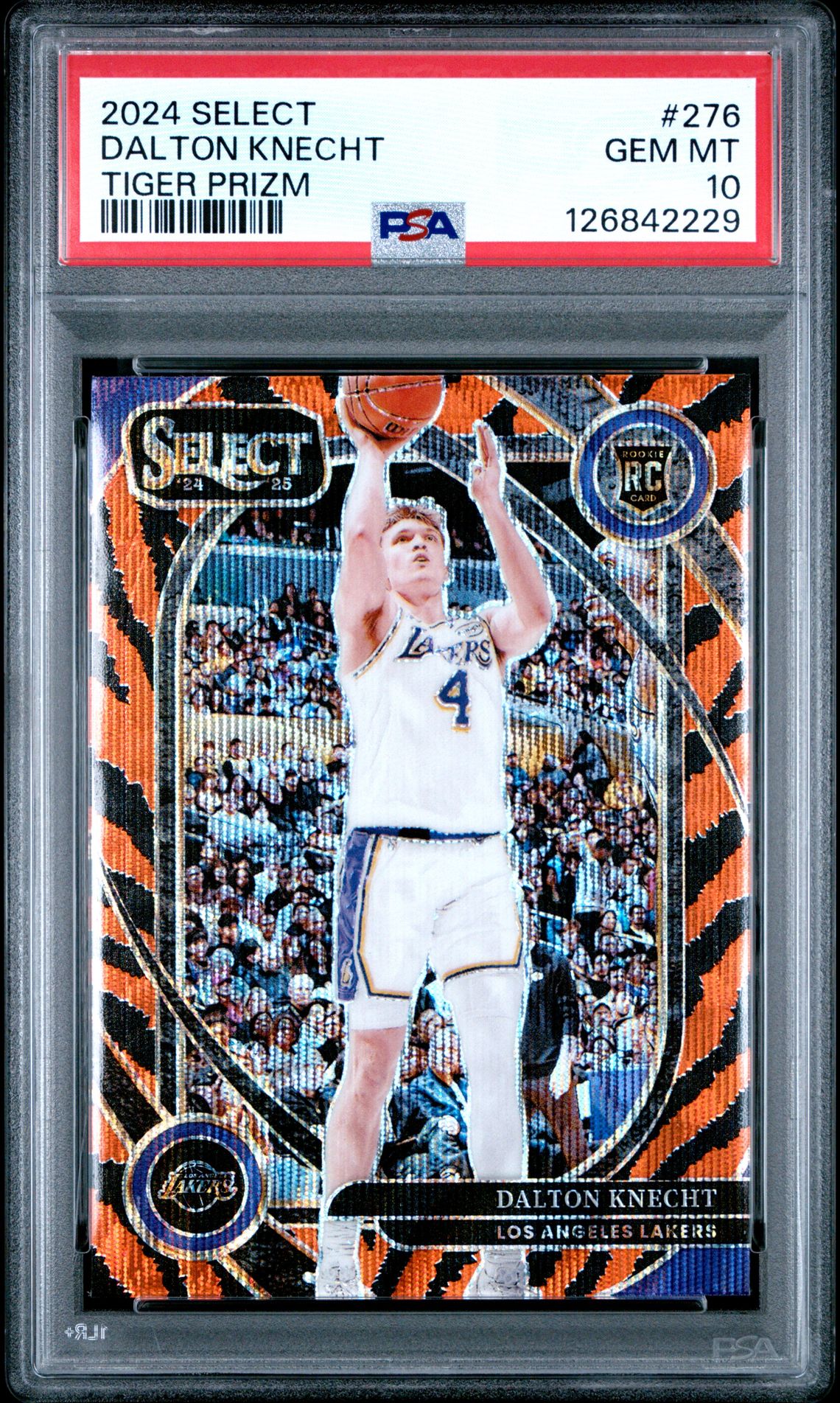 2024 Panini Select Dalton Knecht #276 (Tiger Prizm) Gem Mt 10 front