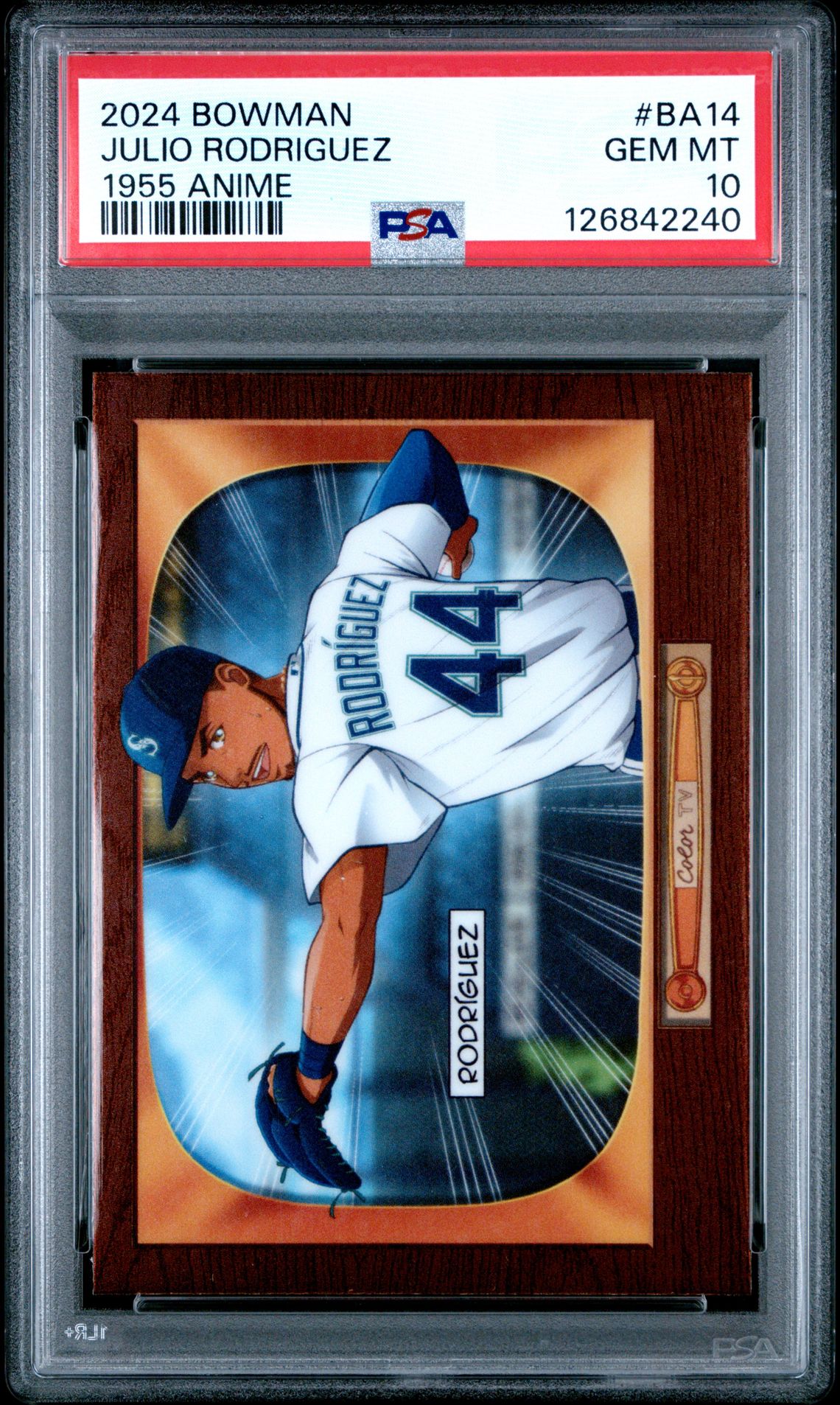 2024 Bowman 1955 Bowman Anime Julio Rodriguez #Ba14 Gem Mt 10 front