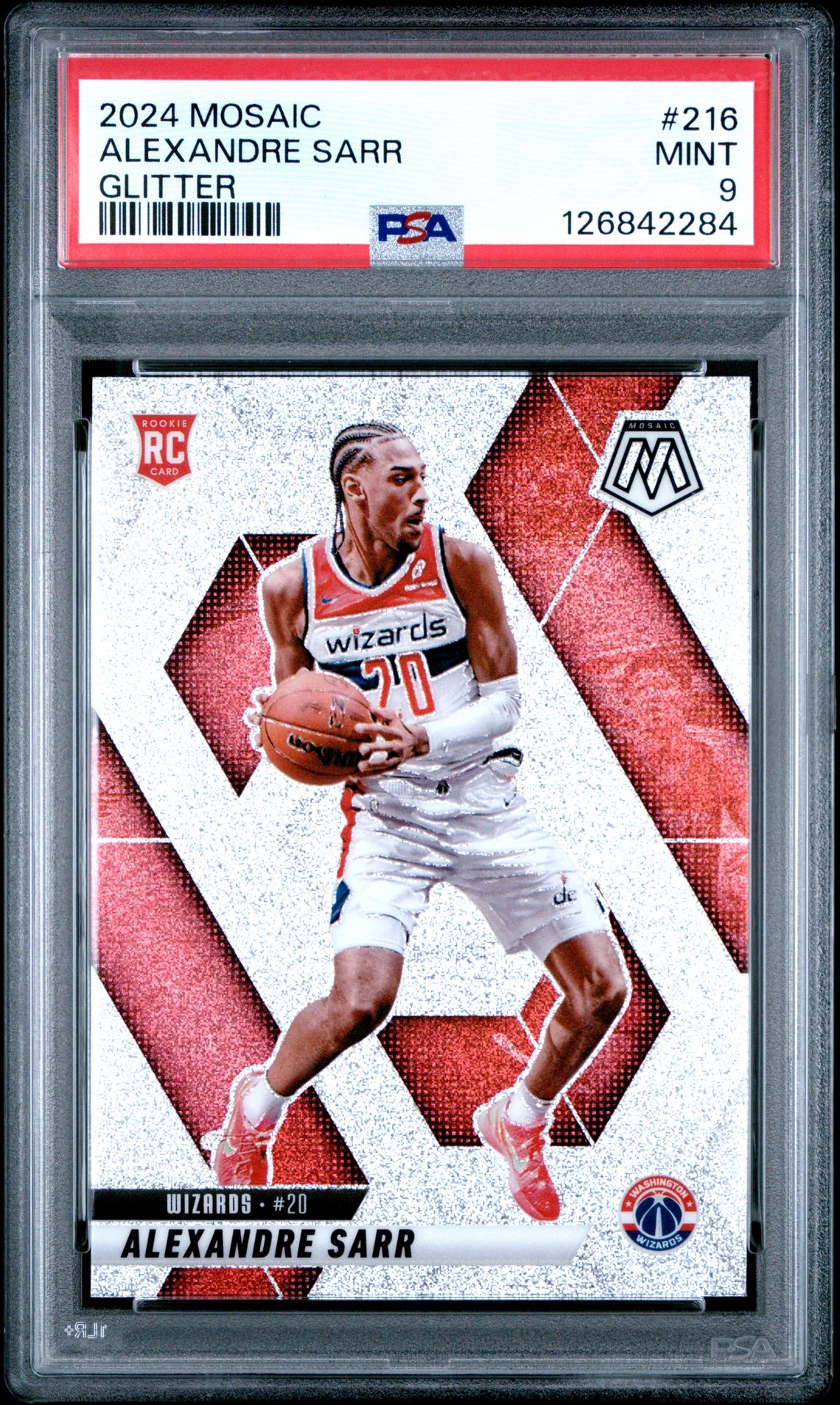 2024 Panini Mosaic Alexandre Sarr #216 (Glitter) Mint 9 front