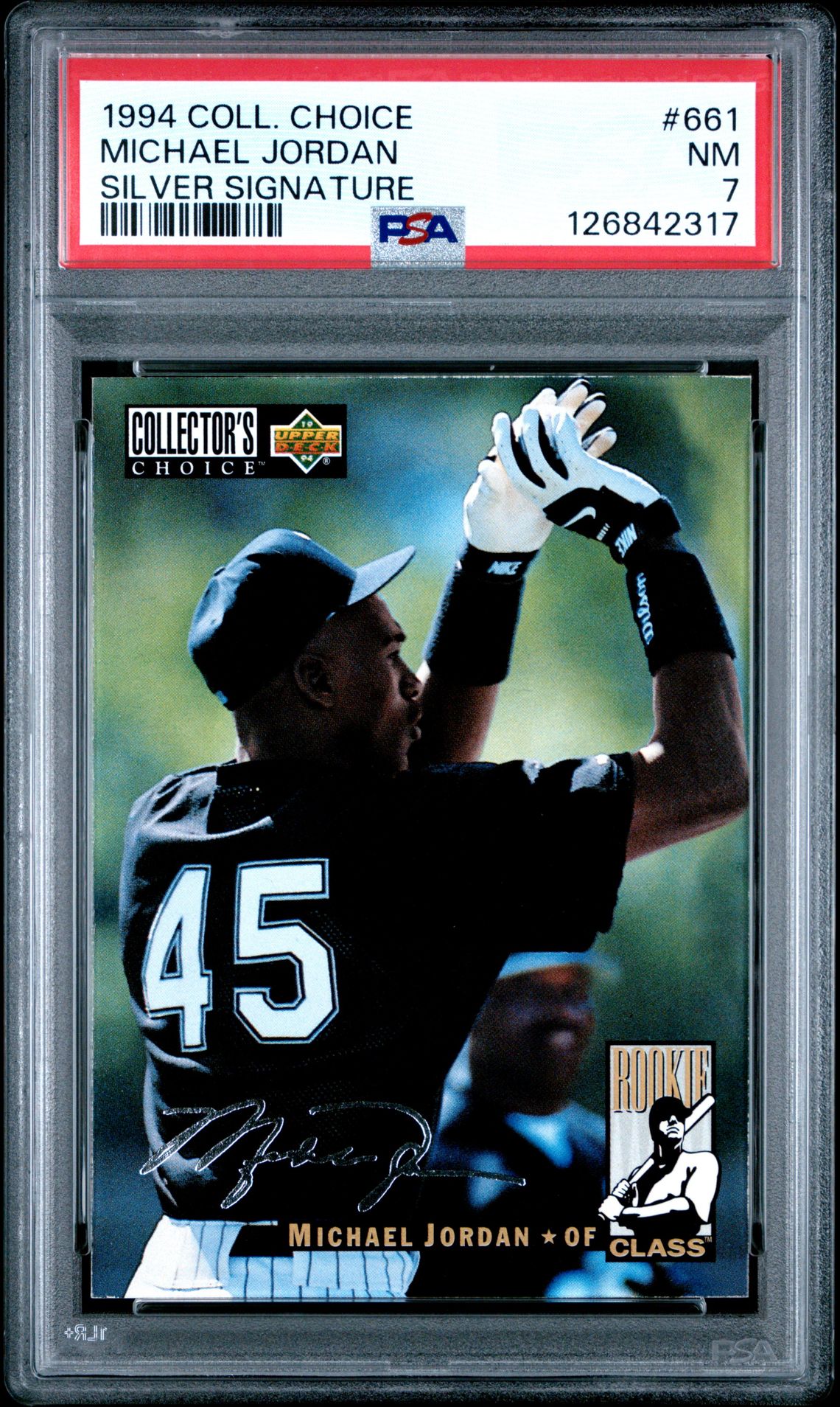 1994 Collector's Choice Michael Jordan #661 (Silver Signature) Nm 7 front