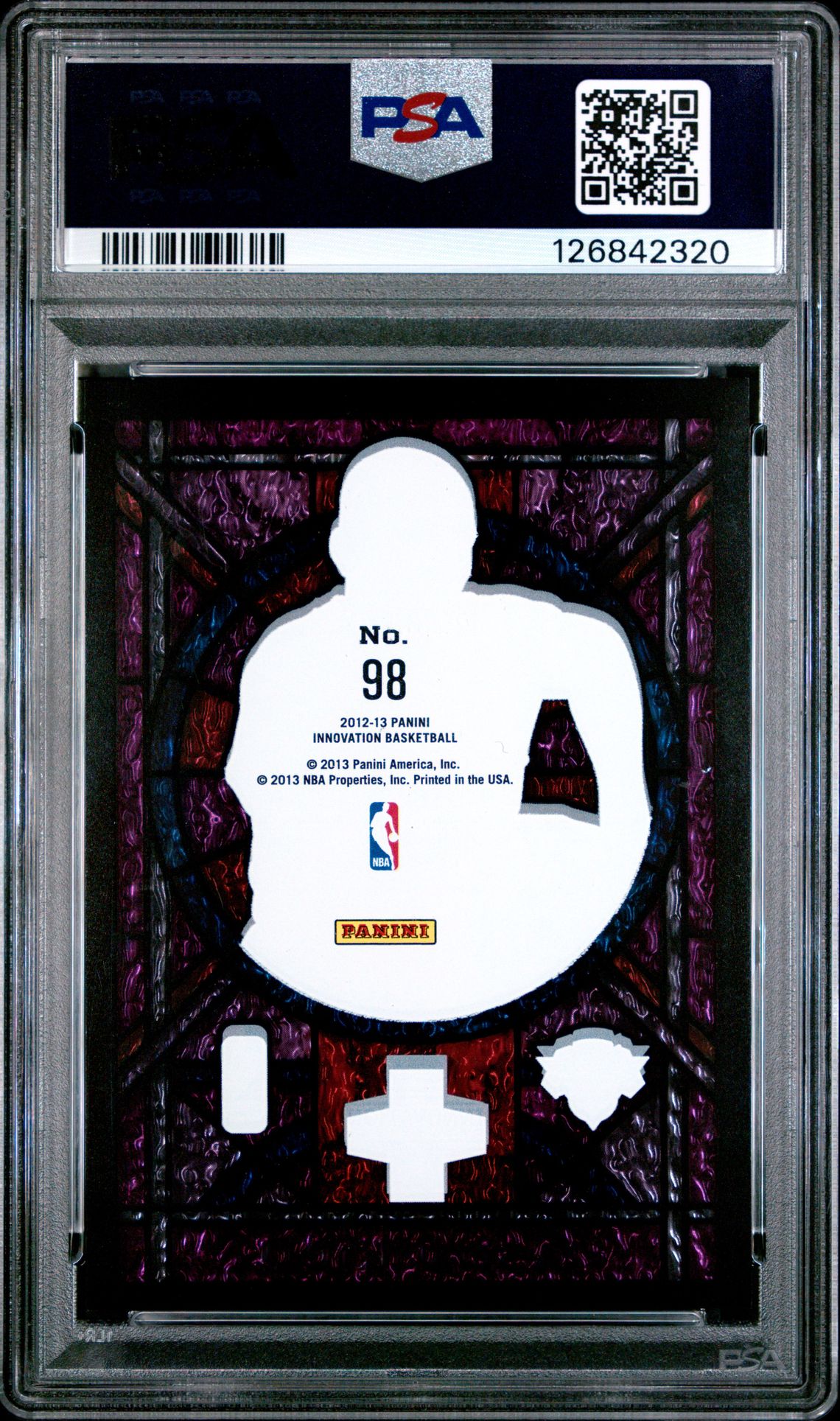 2012 Panini Innovation Stained Glass Jason Kidd #98 (Stained Glass-Purple) Nm-Mt 8 back
