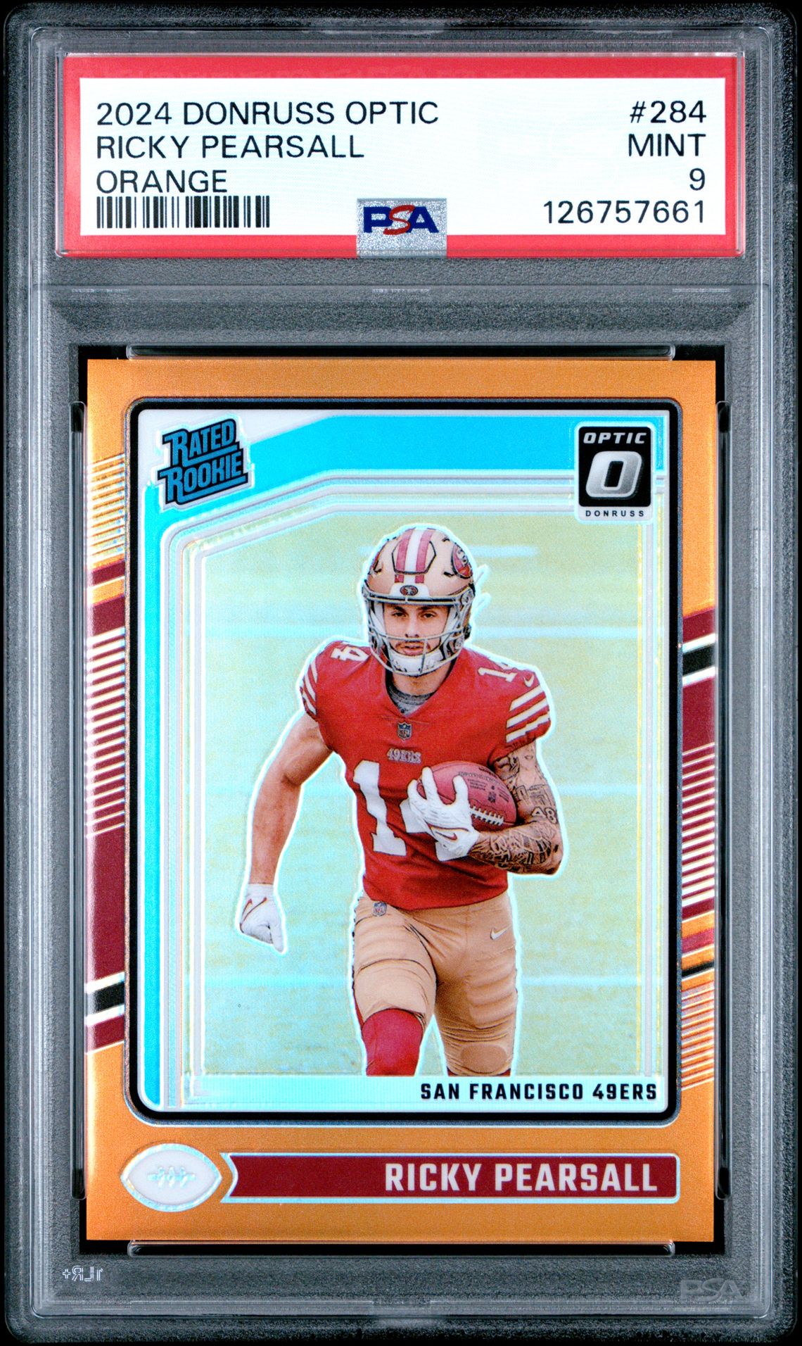 2024 Panini Donruss Optic Ricky Pearsall #284 (Orange) Mint 9 front