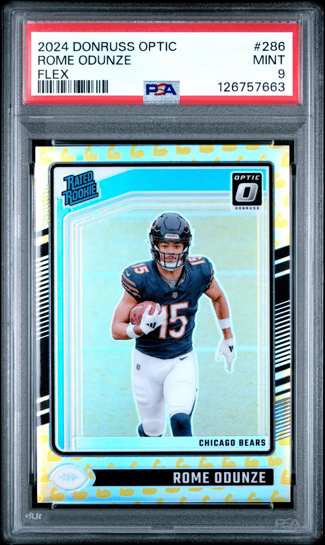 2024 Panini Donruss Optic Rome Odunze #286 (Flex) Mint 9 front