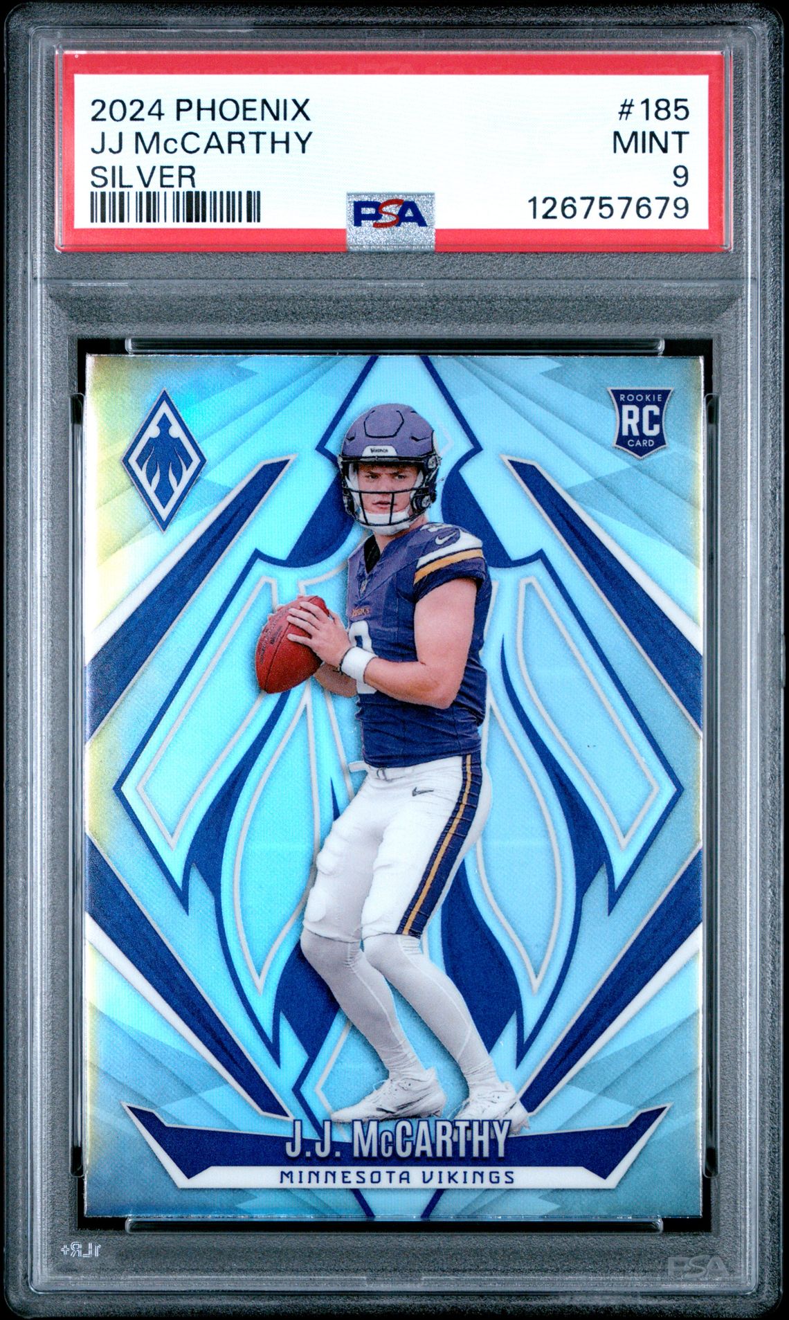 2024 Panini Phoenix Jj Mccarthy #185 (Silver) Mint 9 front