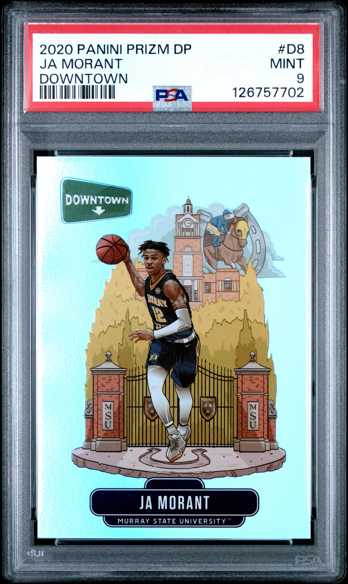 2020 Panini Prizm Draft Picks Downtown Ja Morant #D8 (Downtown) Mint 9 front
