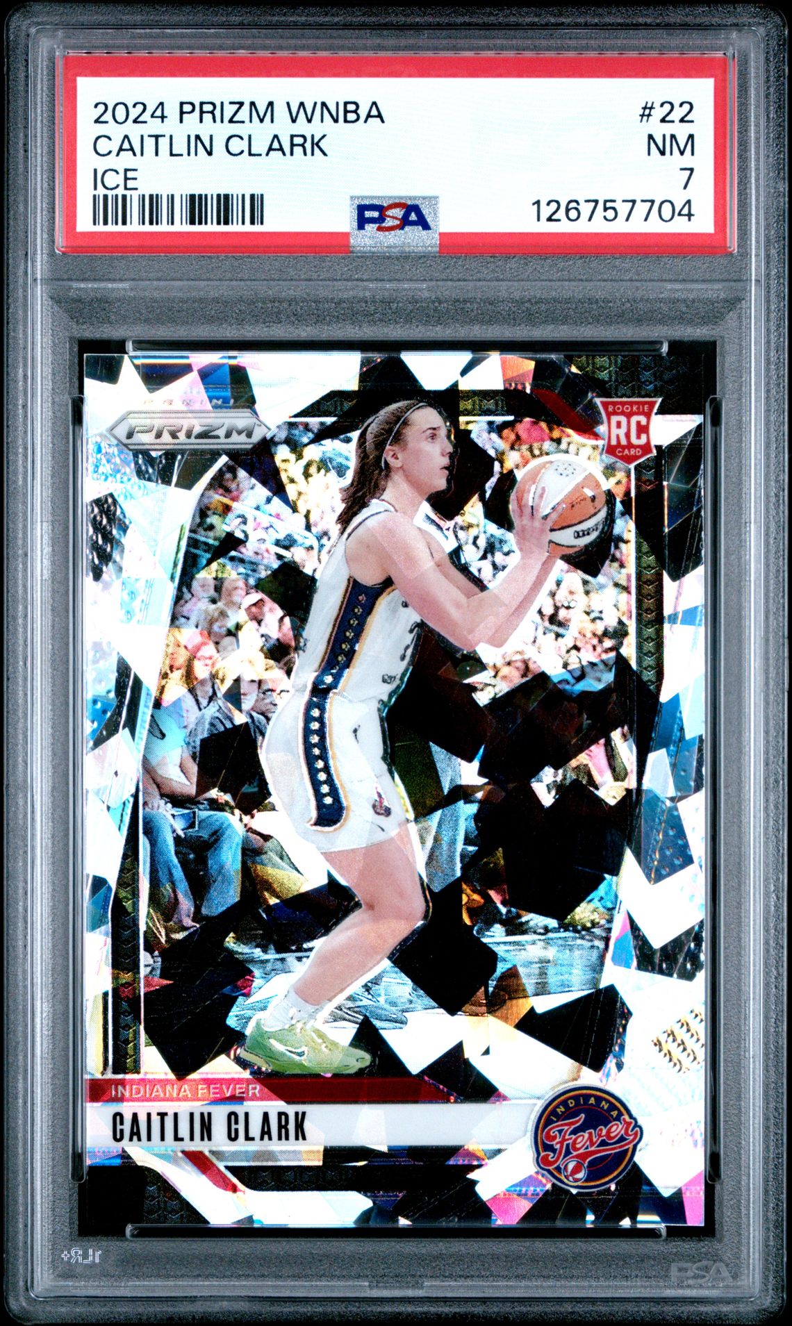 2024 Panini Prizm Wnba Caitlin Clark #22 (Ice) Nm 7 front