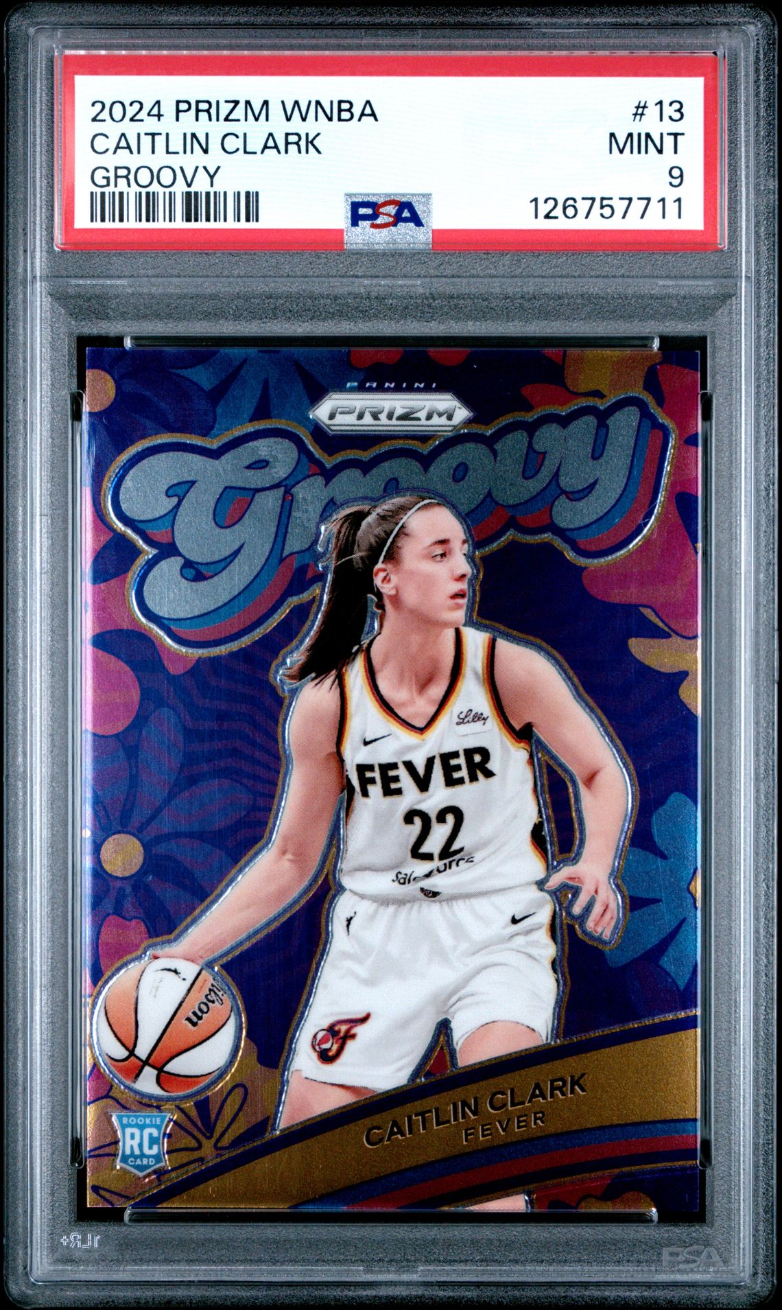 2024 Panini Prizm Wnba Groovy Caitlin Clark #13 Mint 9 front