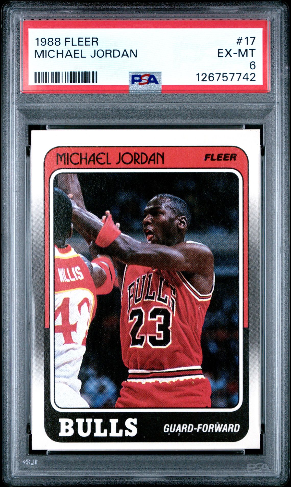 1988 Fleer Michael Jordan #17 Ex-Mt 6 front