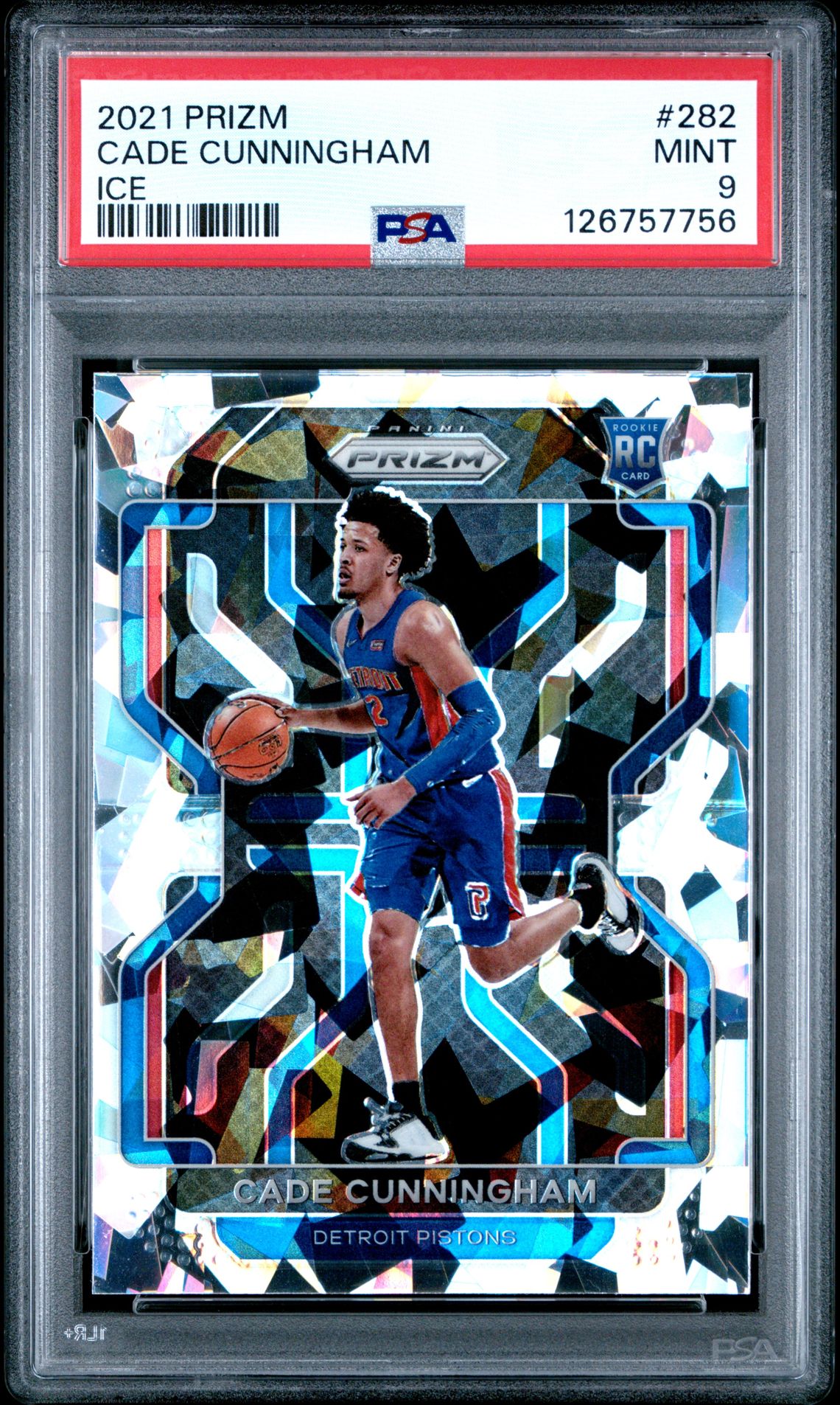 2021 Panini Prizm Cade Cunningham #282 (Ice) Mint 9 front