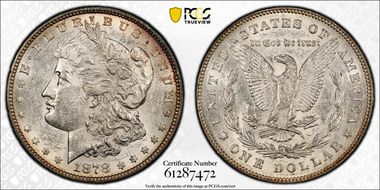 1878 7TF $1 Reverse of 1878 AU53