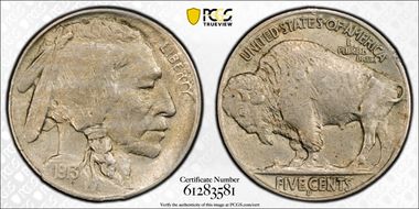 1913-D 5C Type 2 AU58