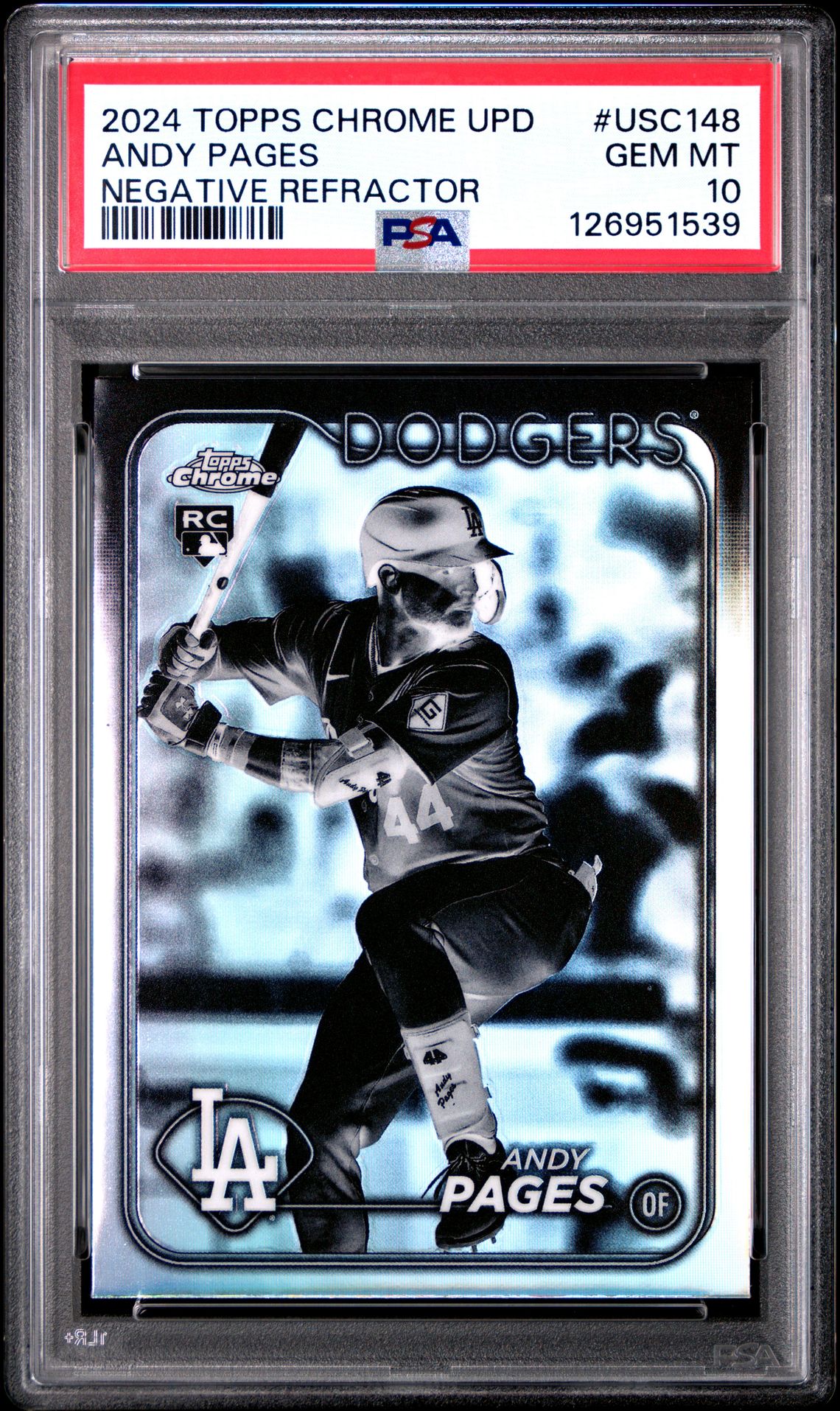2024 Topps TOPPS CHROME UPDATE Negative Refractor #USC148 Andy Pages front