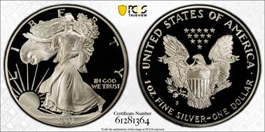 1991-S $1 Silver Eagle PR69DCAM