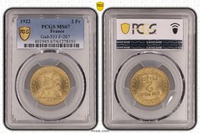 1922 2 Fr Gad-533 F-267 MS67