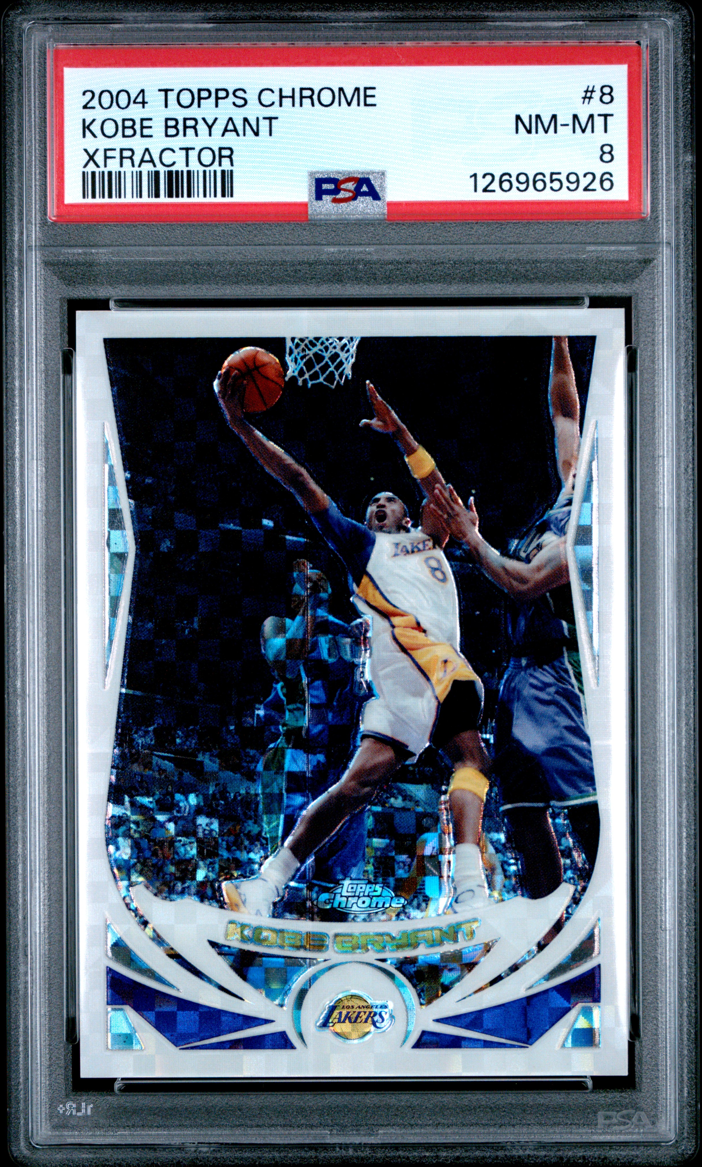 JSH Collection's 2004 Topps Chrome Kobe Bryant Xfractor #8 PSA 8
