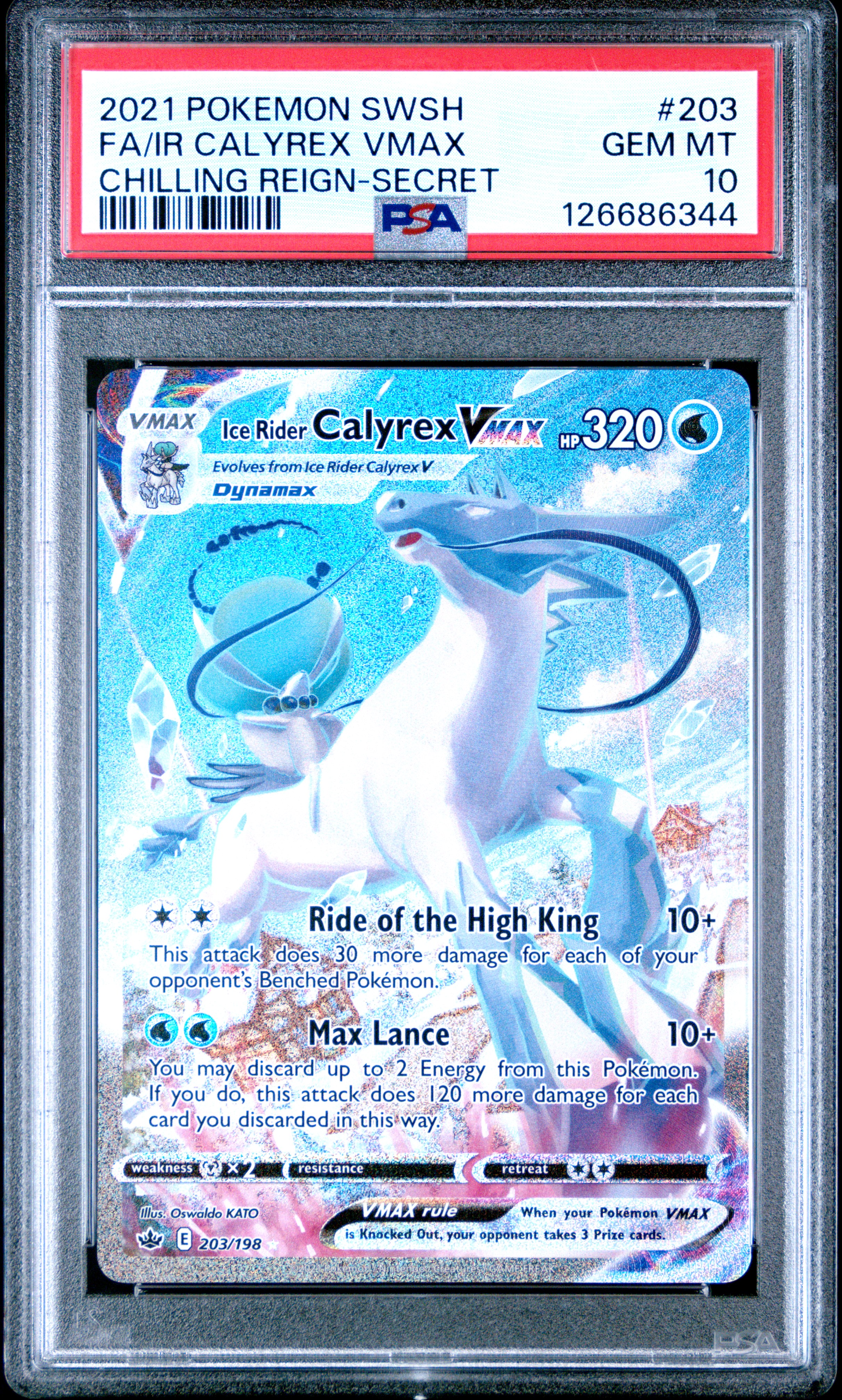 Ice Rider Calyrex VMAX #203