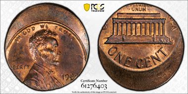 1982 1C Bronze, Small Date MS63RD