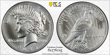 2025 $1 Peace Dollar First Strike MS69