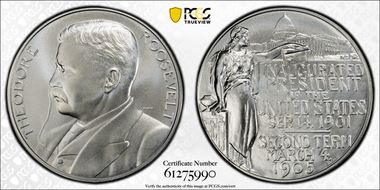 (2025) Medal Theodore Roosevelt Ag Matte Finish First Strike MS70