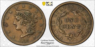 1839 1C Booby Head XF45BN