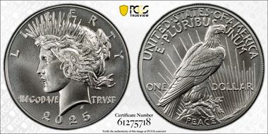 2025 $1 Peace Dollar MS69