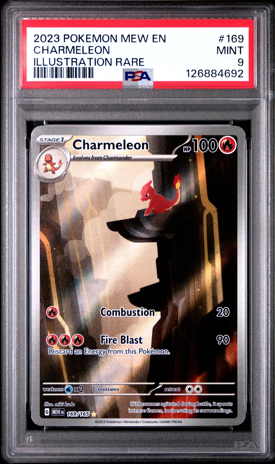 2023 Pokemon Mew En-151 Charmeleon #169 (Illustration Rare) Mint 9 front