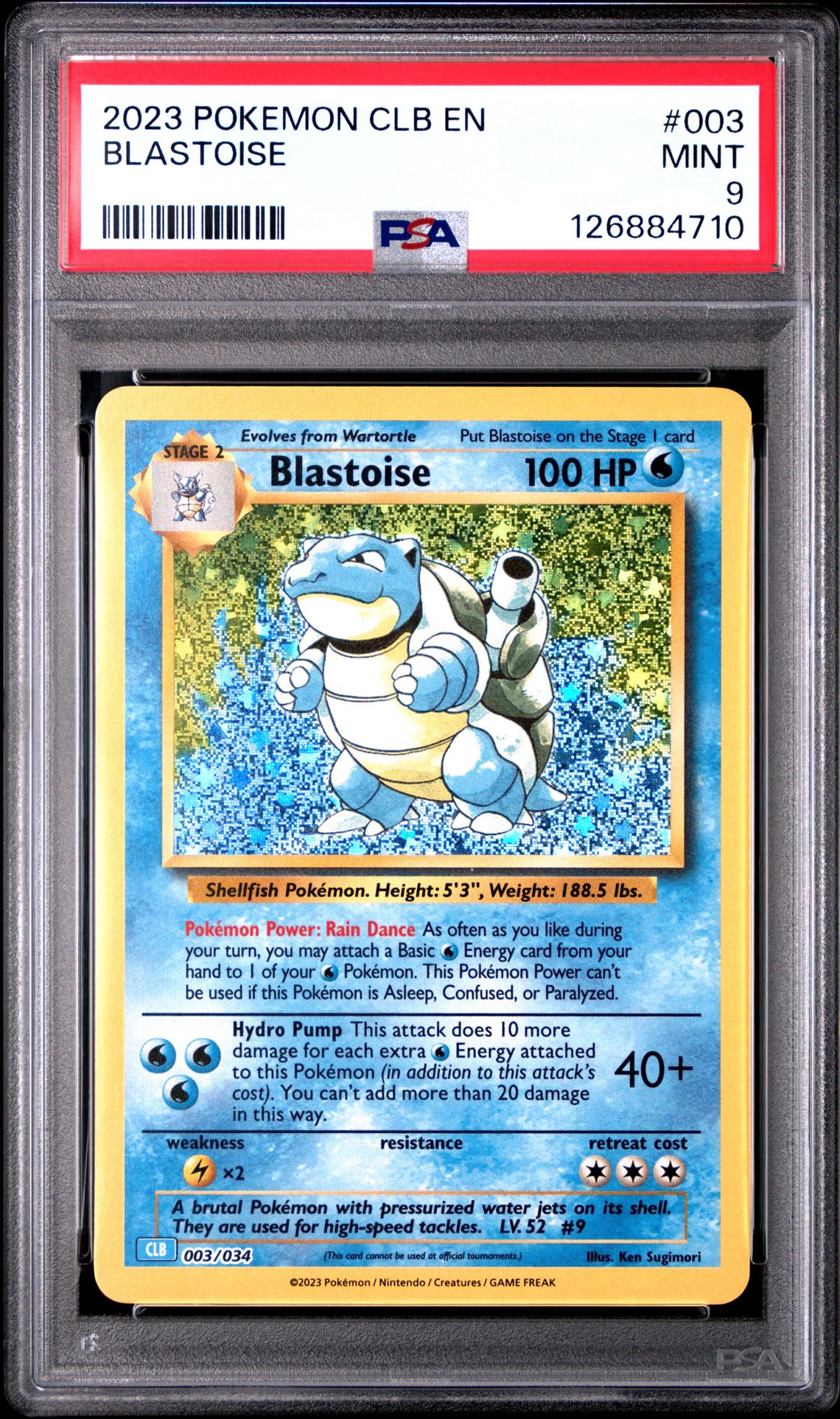 2023 Pokemon Clb-Trading Card Game Classic Blastoise & Suicune Ex Deck Blastoise #003 Mint 9 front