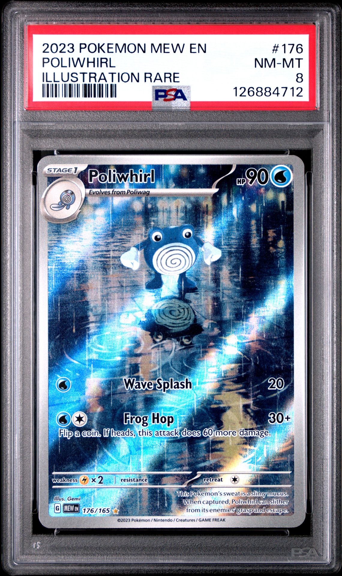 2023 Pokemon Mew En-151 Poliwhirl #176 (Illustration Rare) Nm-Mt 8 front