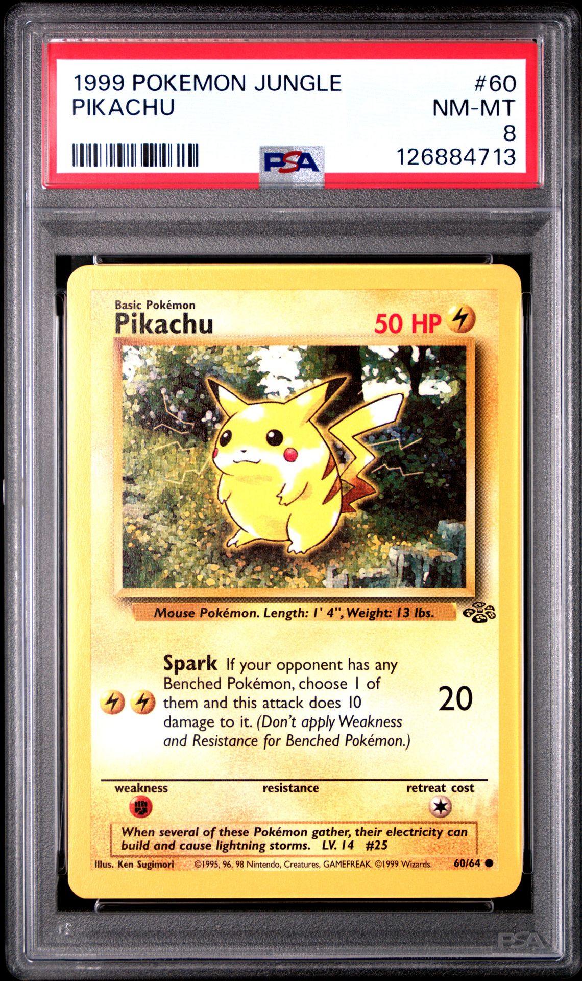 1999 Pokemon Jungle Pikachu #60 Nm-Mt 8 front
