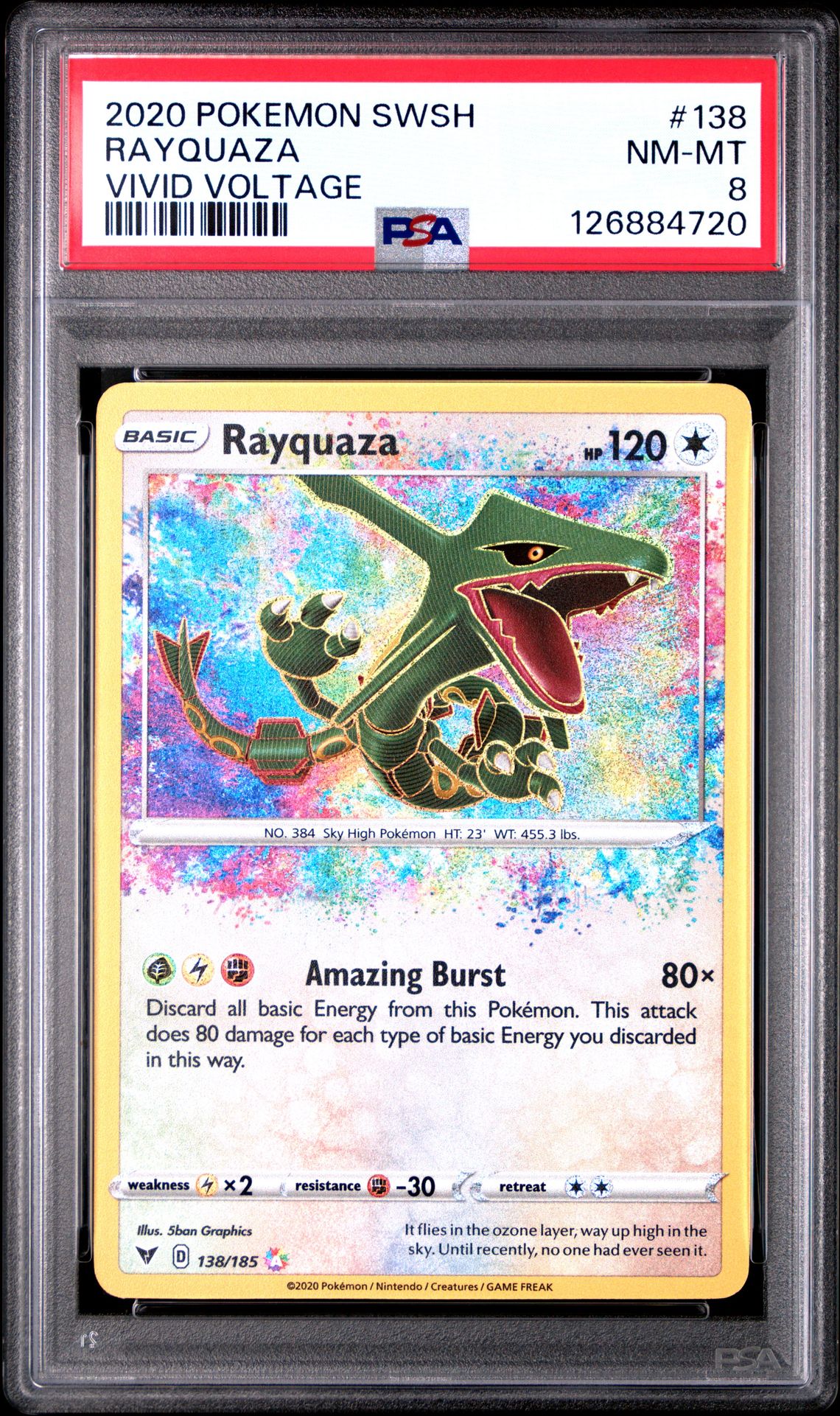 2020 Pokemon Sword & Shield Vivid Voltage Rayquaza #138 (Vivid Voltage) Nm-Mt 8 front