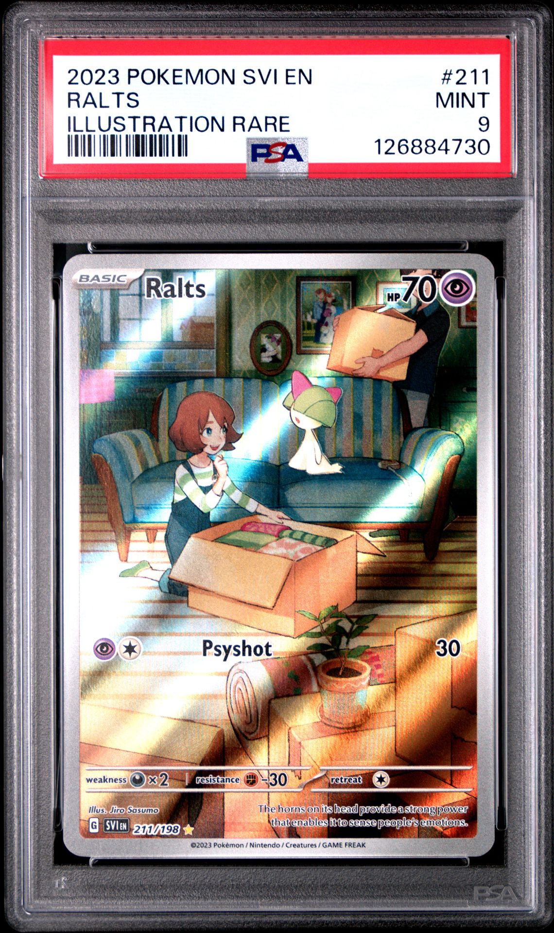 2023 Pokemon Svi En-Scarlet & Violet Ralts #211 (Illustration Rare) Mint 9 front