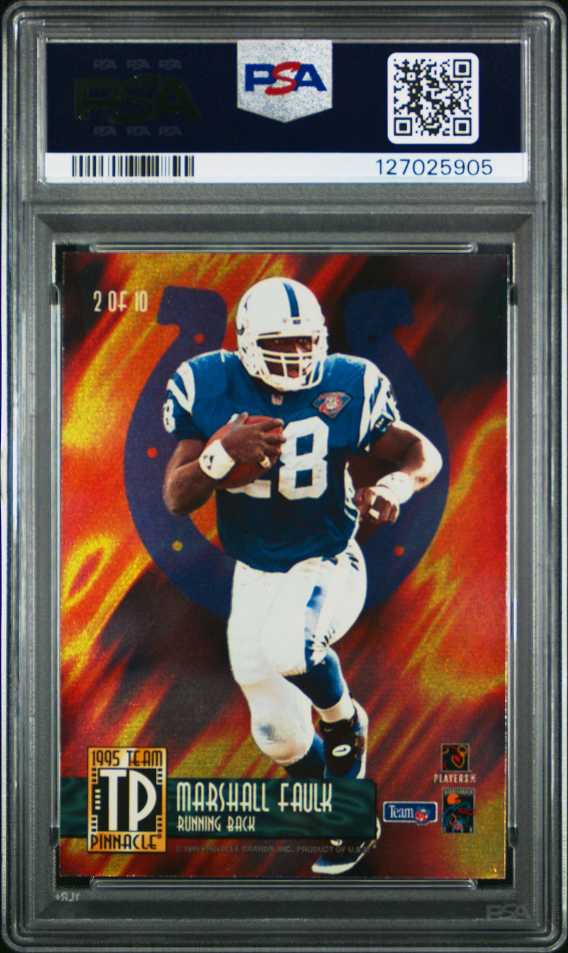 1995 Pinnacle Team Pinnacle E.smith/M.faulk #2 (Team Pinnacle-Dufex Back) Nm-Mt 8 back