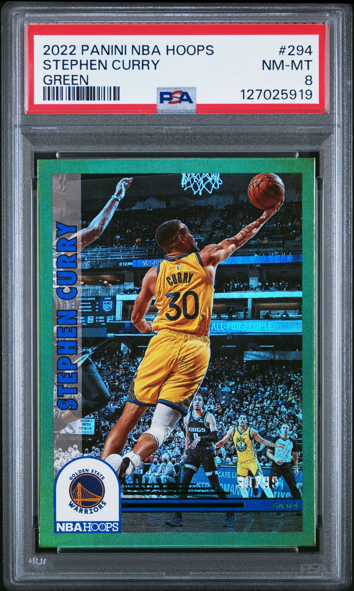 2022 Panini Nba Hoops Stephen Curry #294 (Green) Nm-Mt 8 front